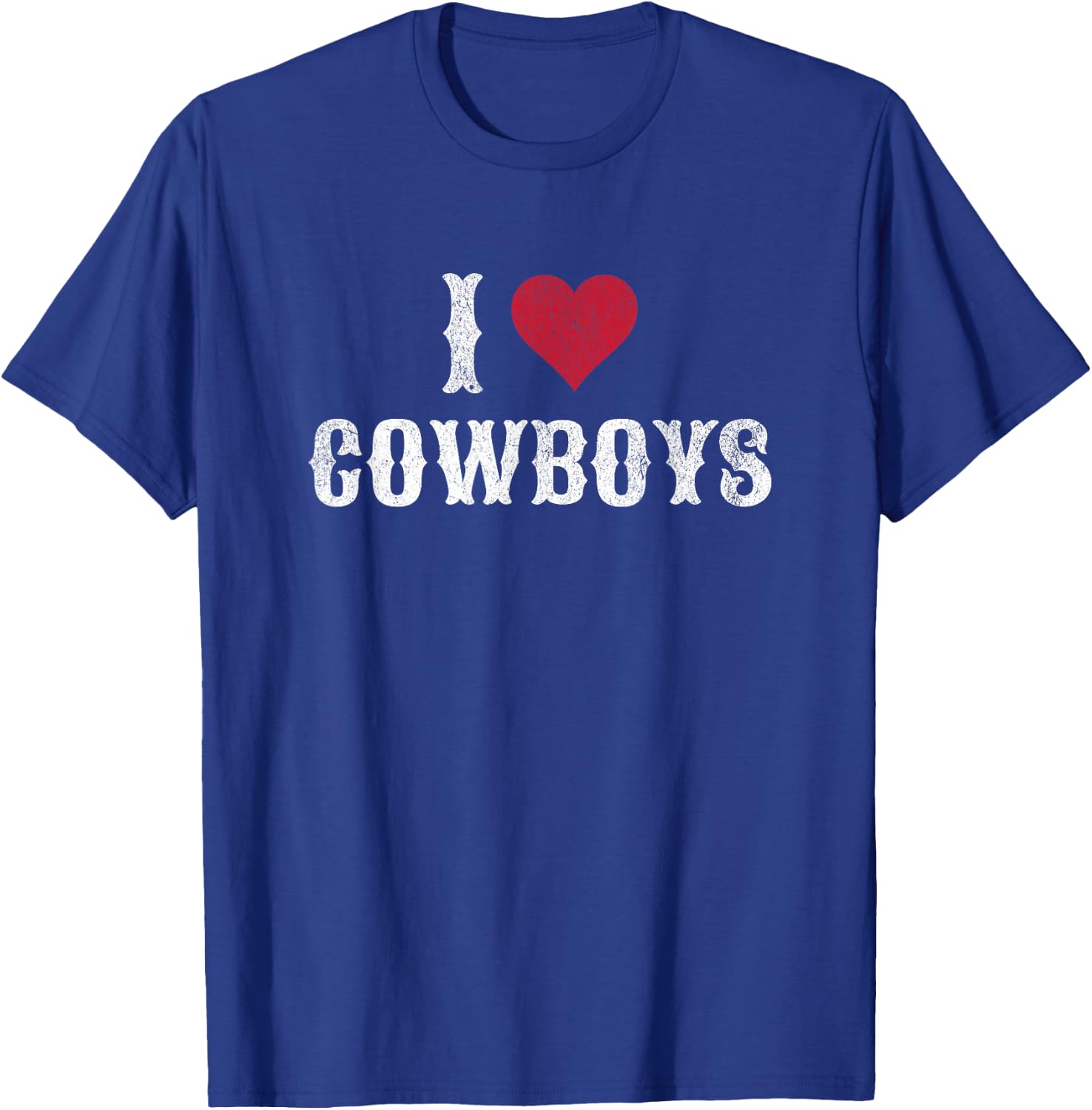 I Love Cowboys I Heart Cowboys Funny Western Rodeo T-Shirt - T-Shirt | Royal