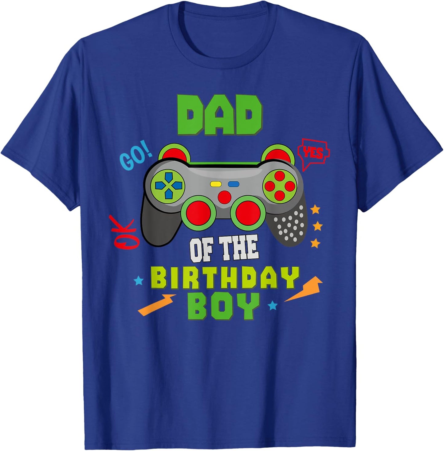 Dad of The Birthday for Boy Video Gamer Birthday T-Shirt - T-Shirt | Royal