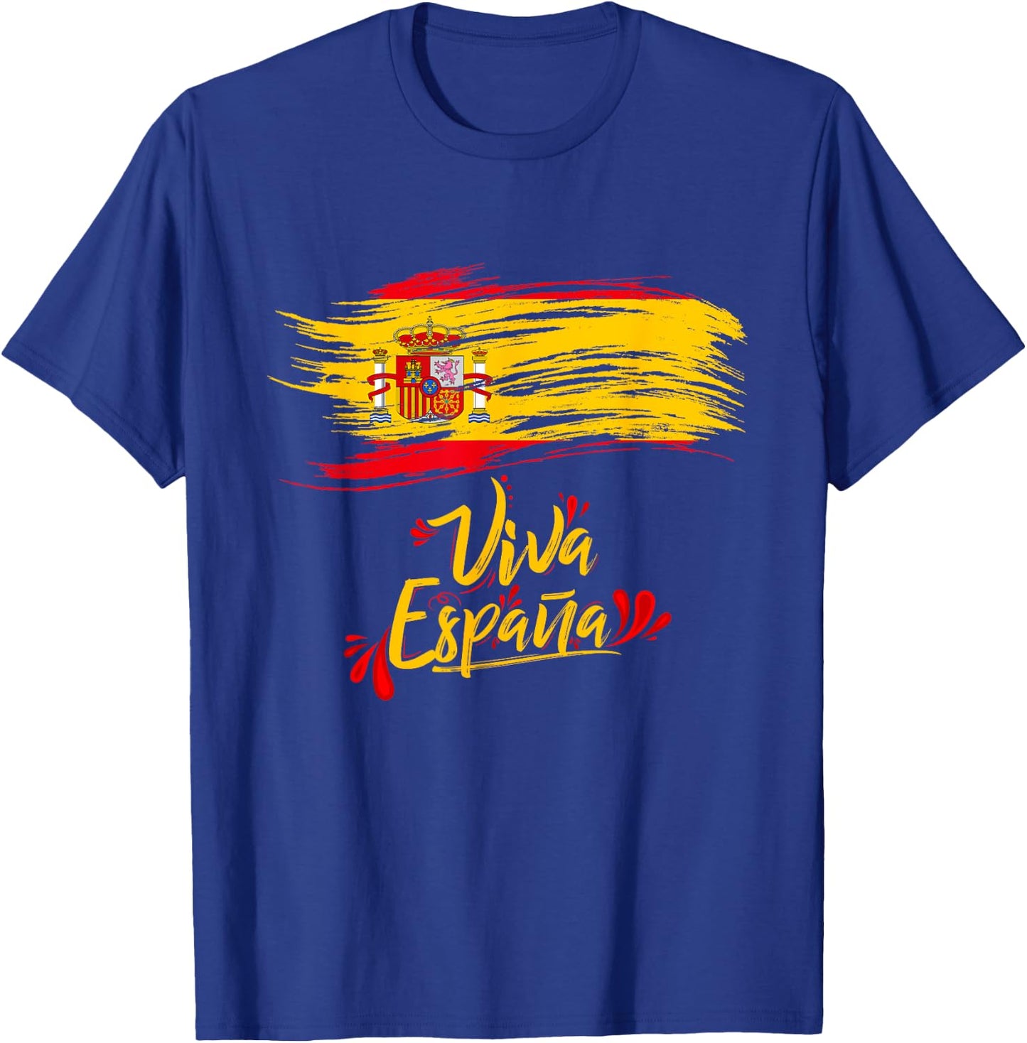 Viva Espana Spain Flag Athletic Sport T-Shirt - T-Shirt | Royal