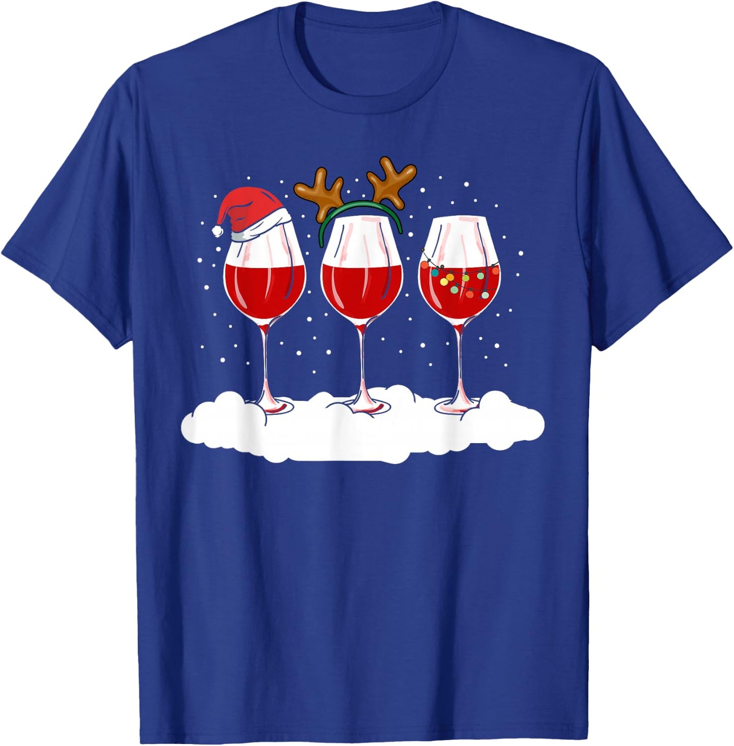Funny Wine Gifts Men Women Wine Ugly Christmas Wine T-Shirt - T-Shirt | Royal