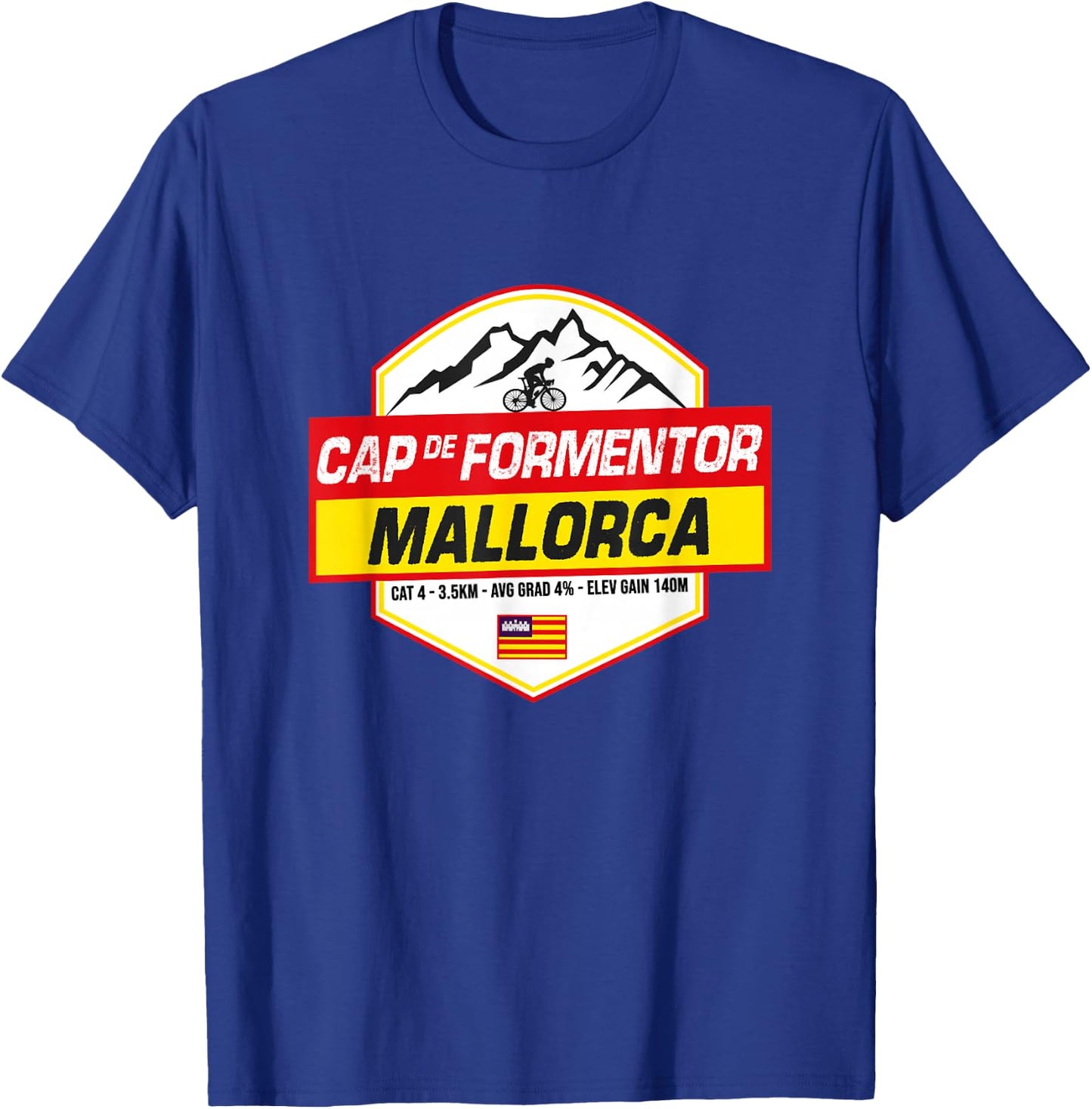 Cap de Formentor Cyclist Climb Mallorca Spain Cycling T-Shirt - T-Shirt | Royal