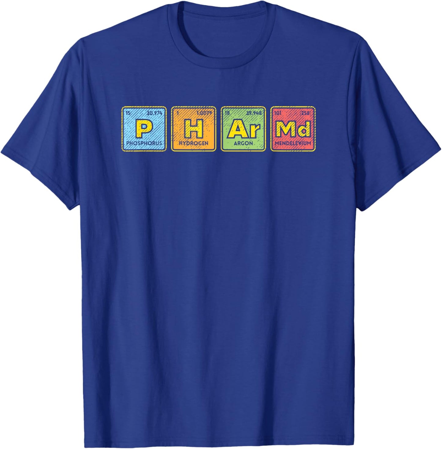 Pharm.D. Doctor Pharmacist Graduate Periodic Table Elements T-Shirt - T-Shirt | Royal