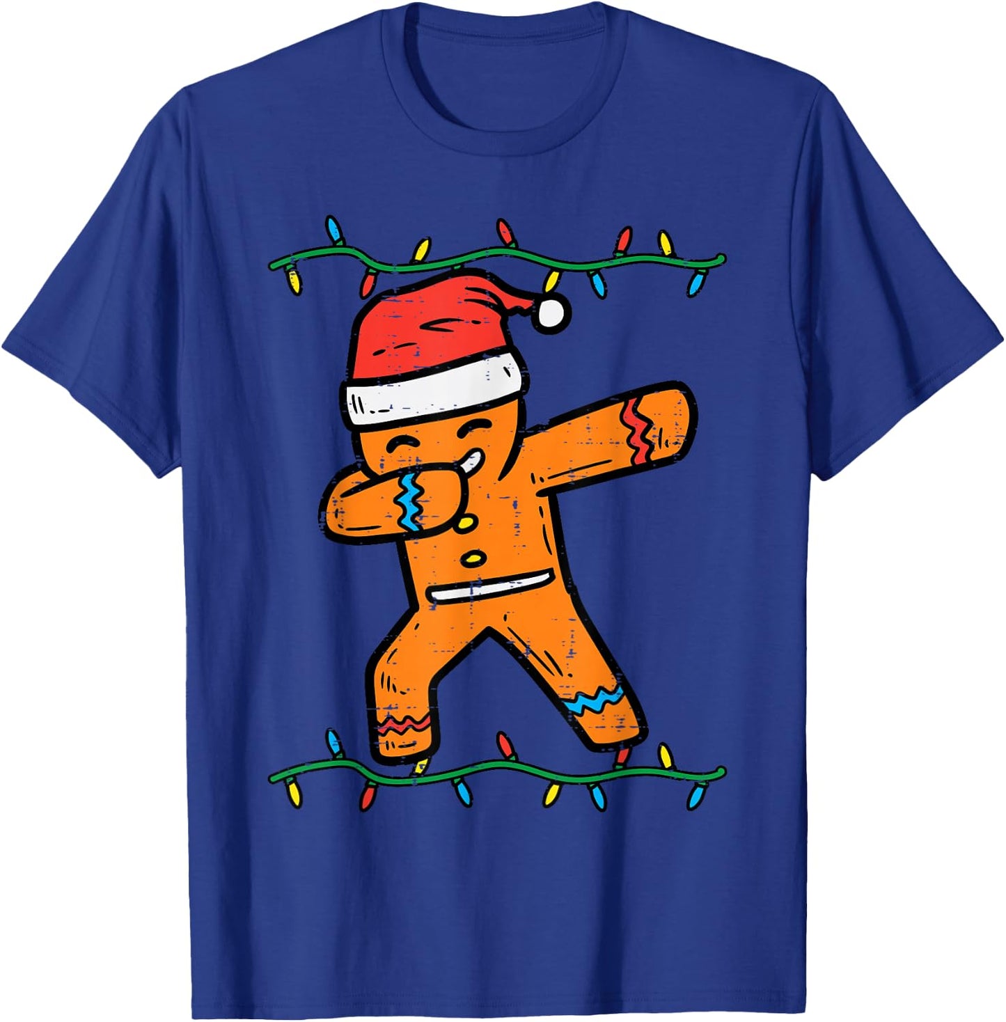 Dabbing Gingerbread Man Cookie Christmas Boys Men Kids Xmas T-Shirt - T-Shirt | Royal