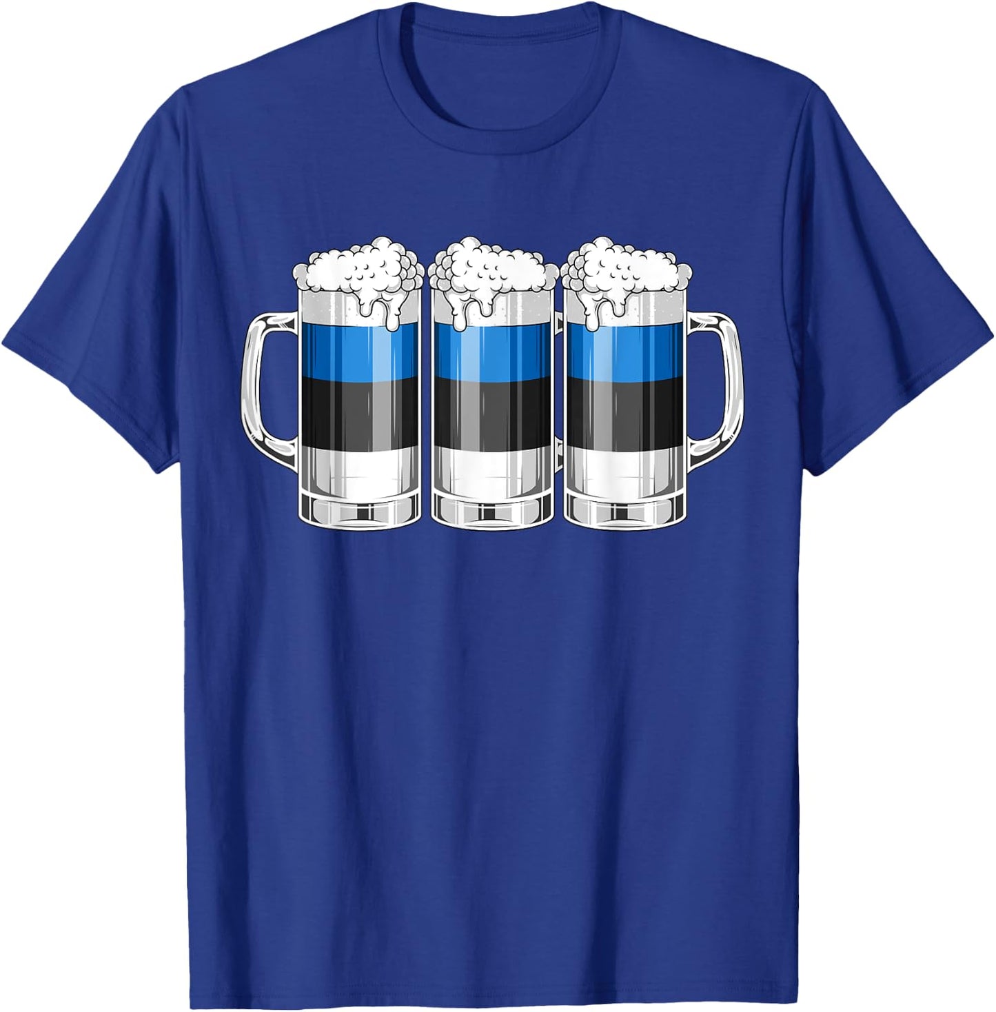 Beer Estonian Shirt - Beer Estonia Flag Patriotic T-Shirt - T-Shirt | Royal