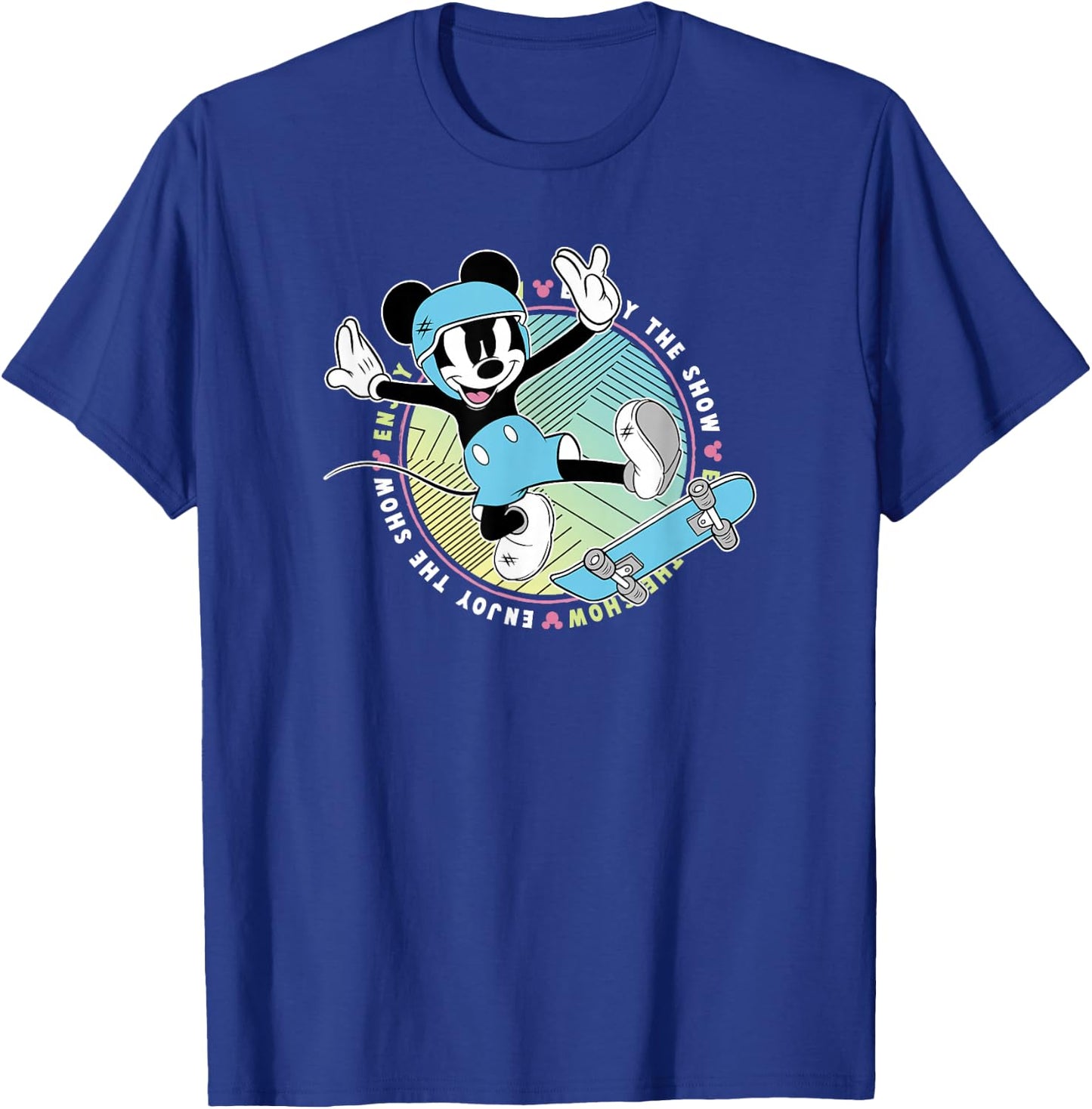 Disney Mickey And Friends Skateboard Mickey Enjoy The Show T-Shirt - T-Shirt | Royal