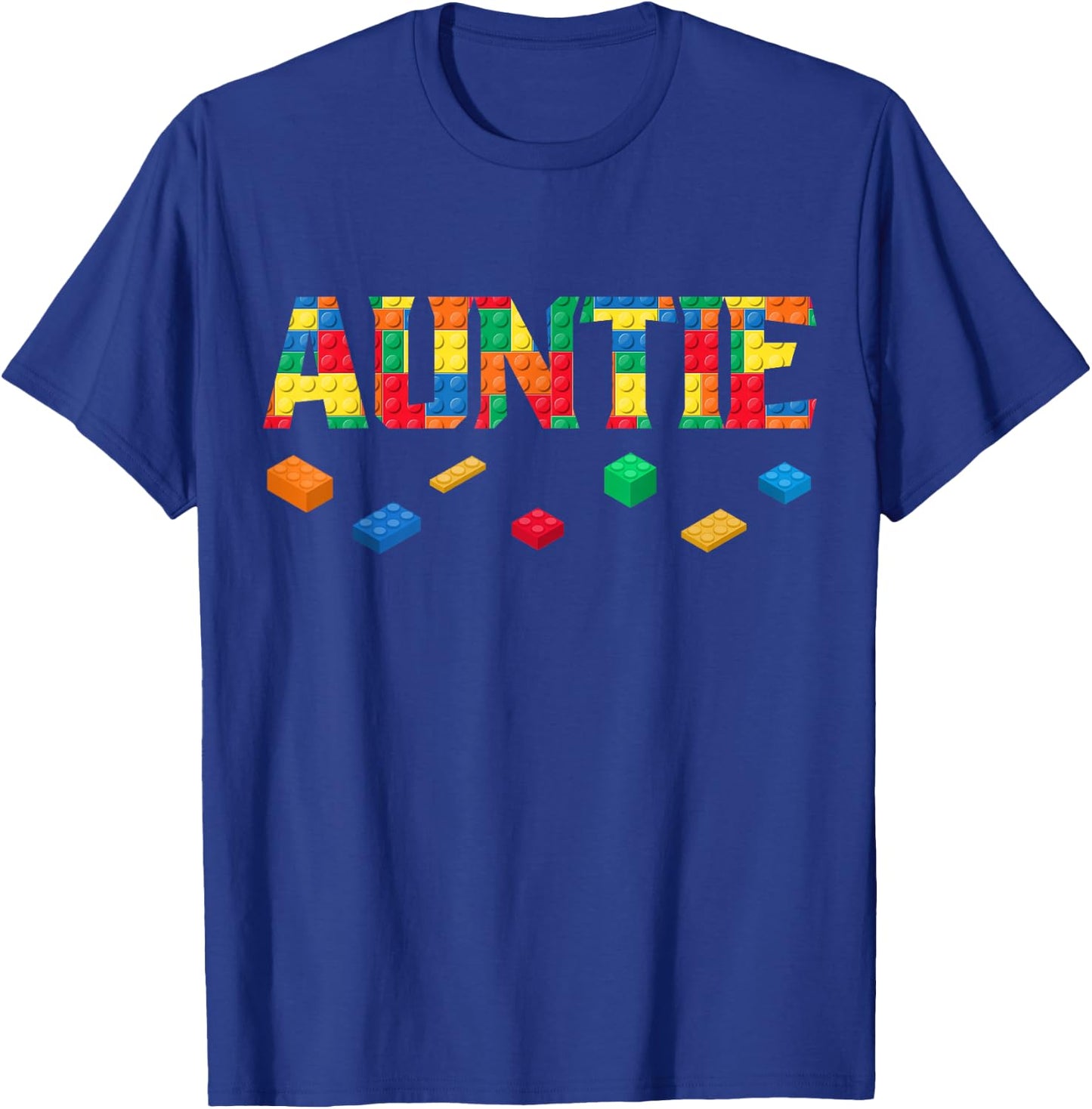 Master Builder Auntie Birthday Boy Building Bricks Blocks T-Shirt - T-Shirt | Royal