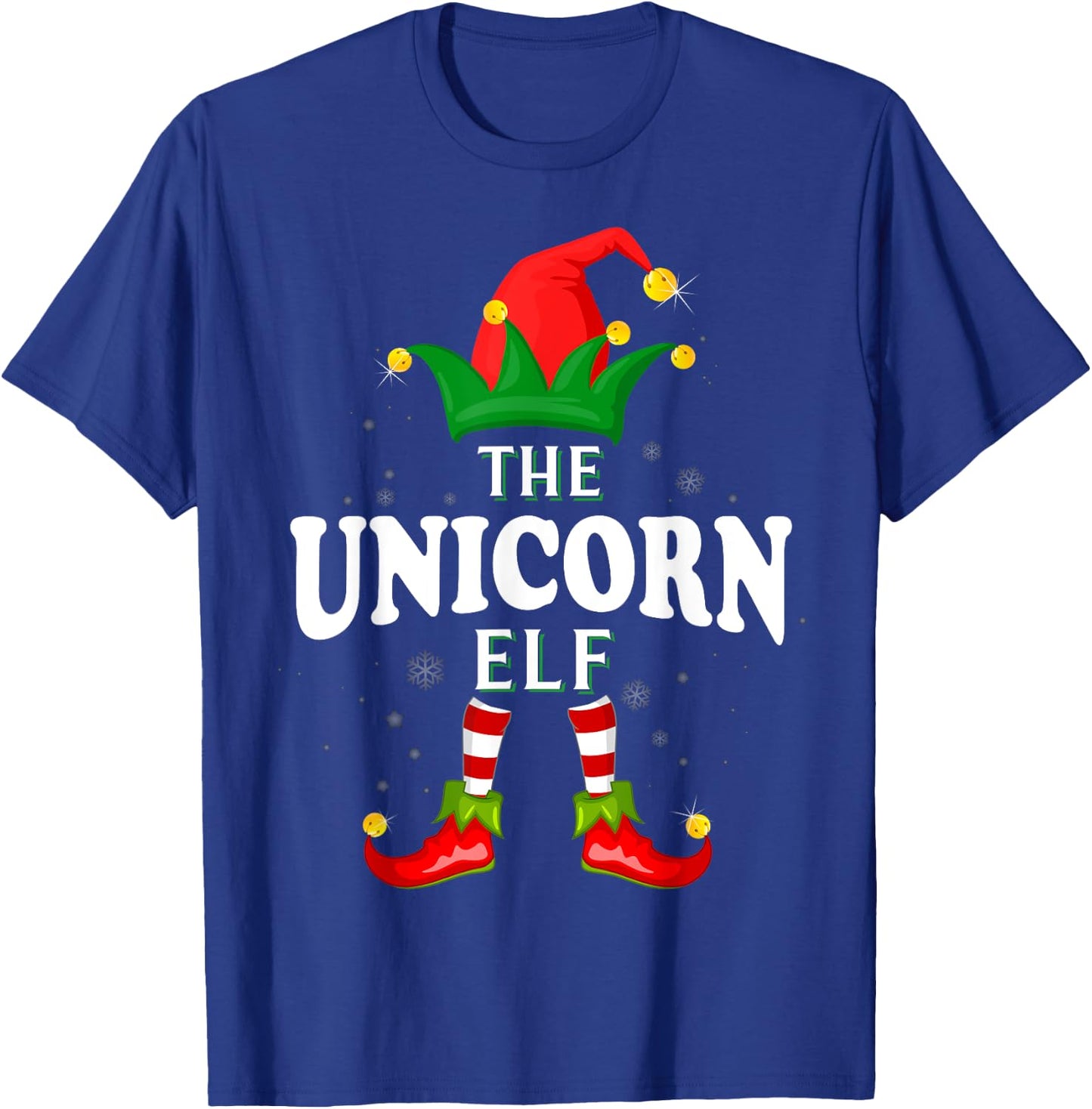 Xmas Unicorn Elf Family Matching Christmas Pajama T-Shirt - T-Shirt | Royal