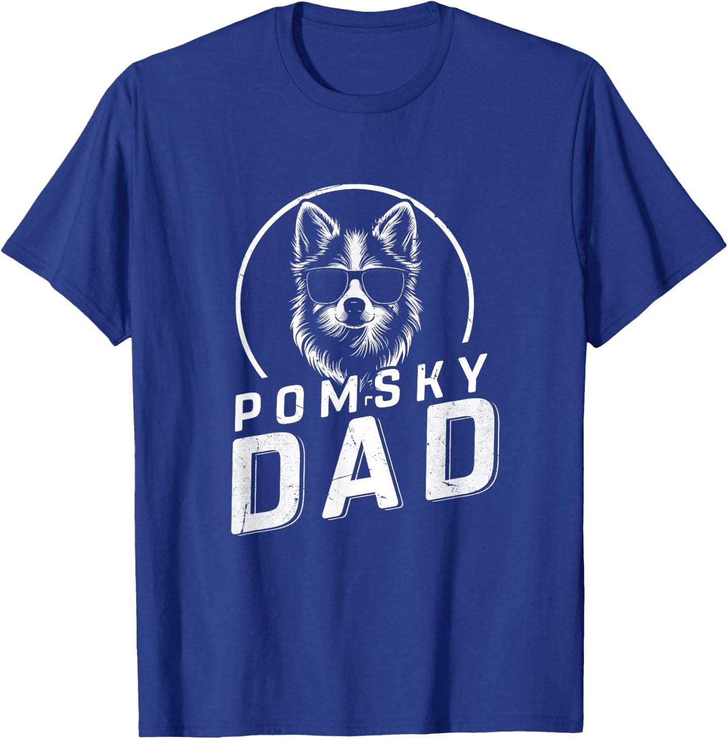 Pomsky Dad Dog Owner Gifts Men Funny Dog Dad Father's Day T-Shirt - T-Shirt | Royal