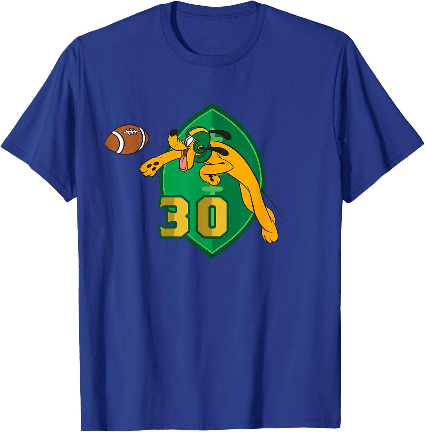Disney Pluto #30 Football Catch Sports T-Shirt - T-Shirt | Royal