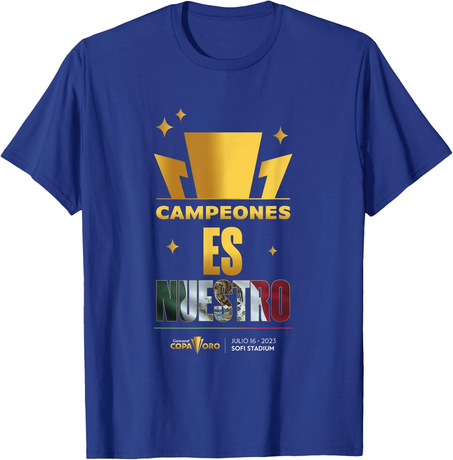 Mexico Champions of the Gold-Cup T-Shirt - T-Shirt | Royal