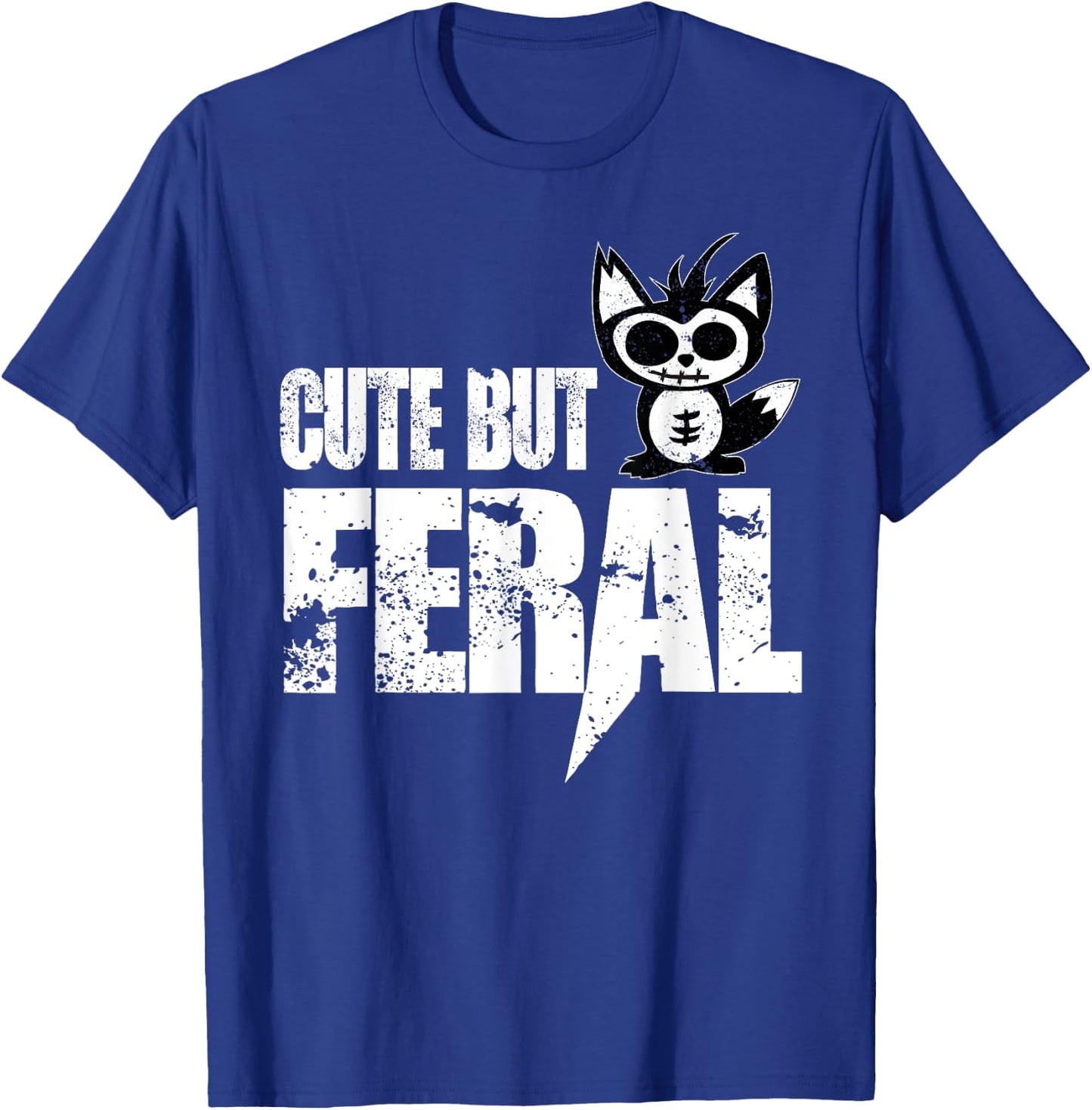Cute But Feral Fox Funny Back To School Outdoors Gift T-Shirt - T-Shirt | Royal