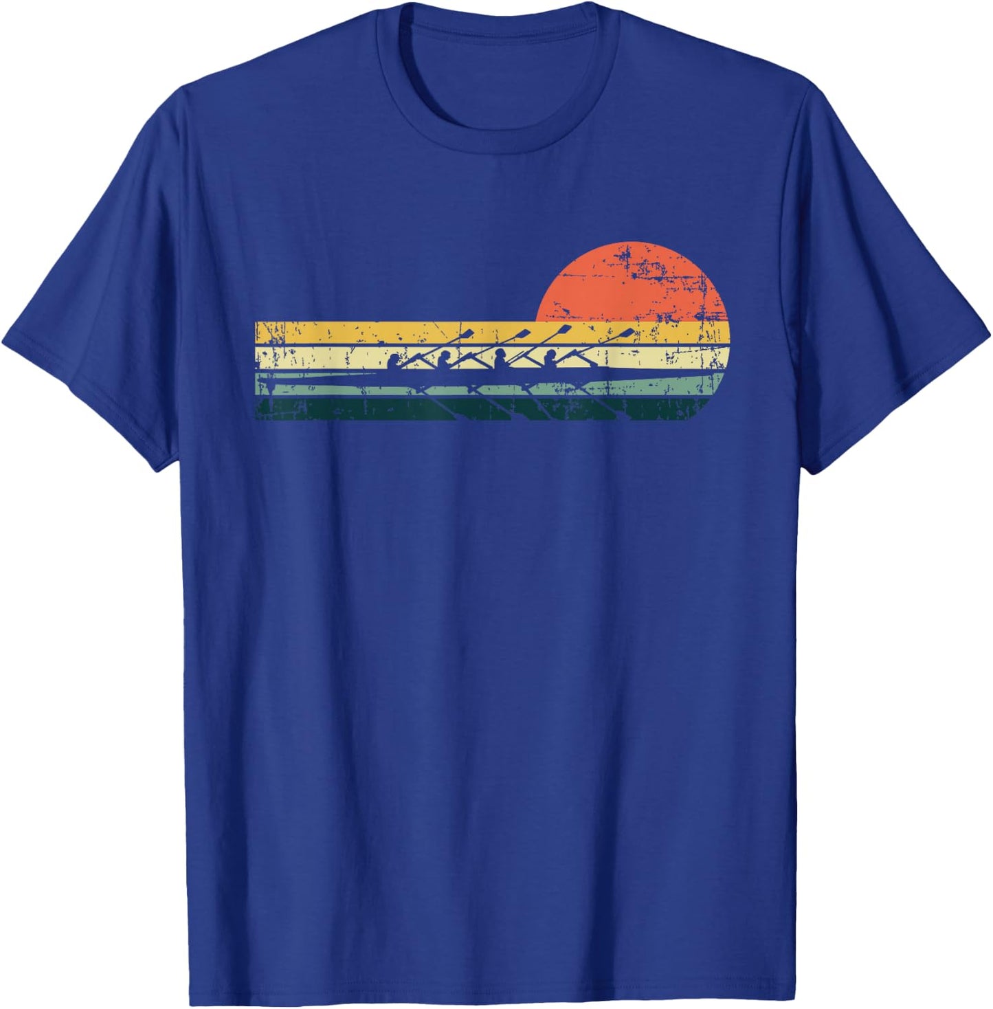 Vintage Rowing Funny Rower Crew Boat Sculling Lovers Outfit T-Shirt - T-Shirt | Royal