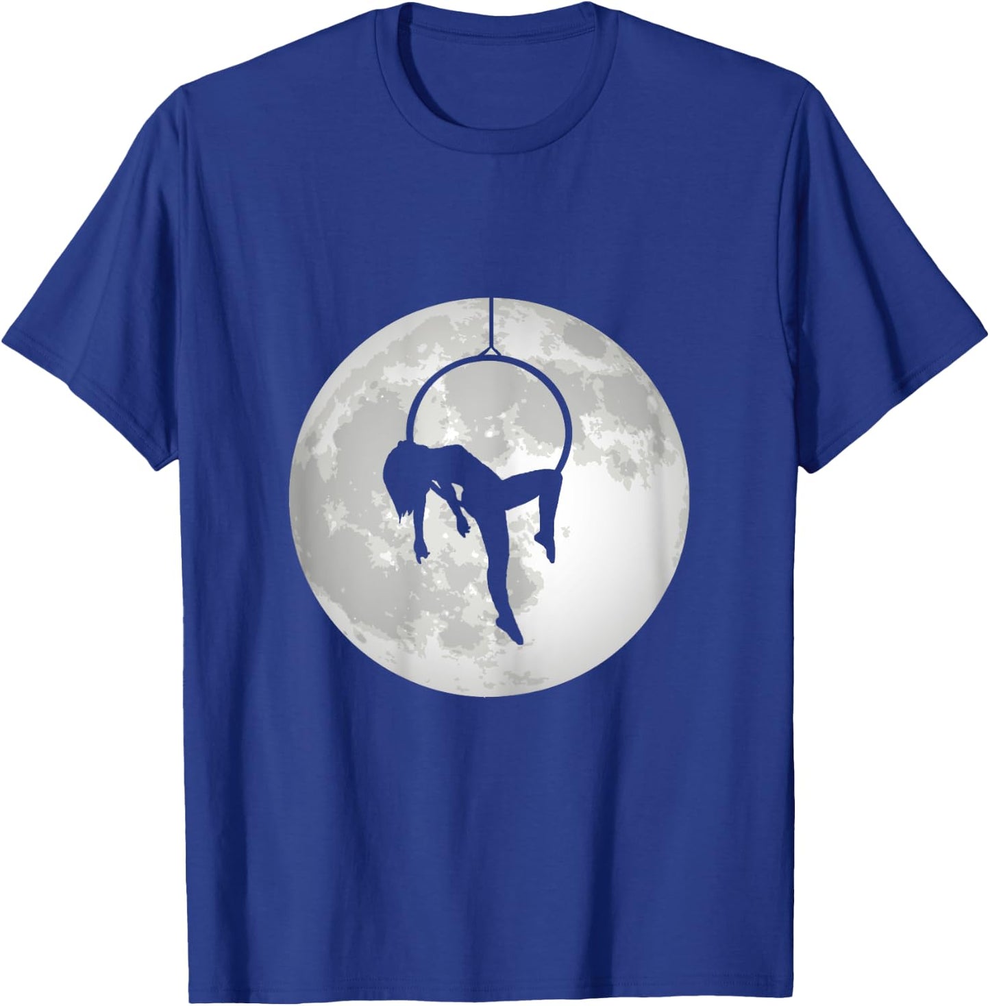 Aerial Moon Aerial Yoga Circus Lyra Trapeze Aerial Silk T-Shirt - T-Shirt | Royal