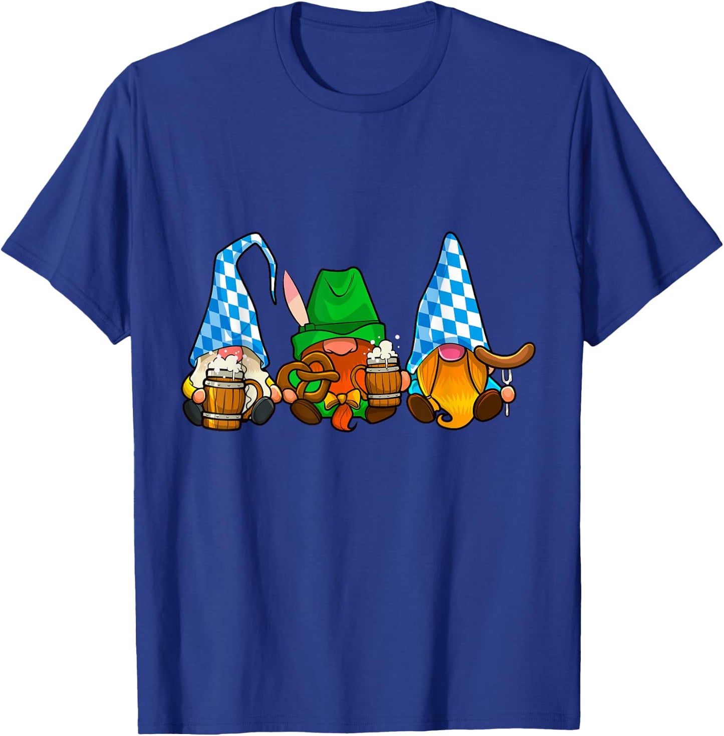 Oktoberfest Gnomes Funny Sausage Bratwurst German Party T-Shirt - T-Shirt | Royal