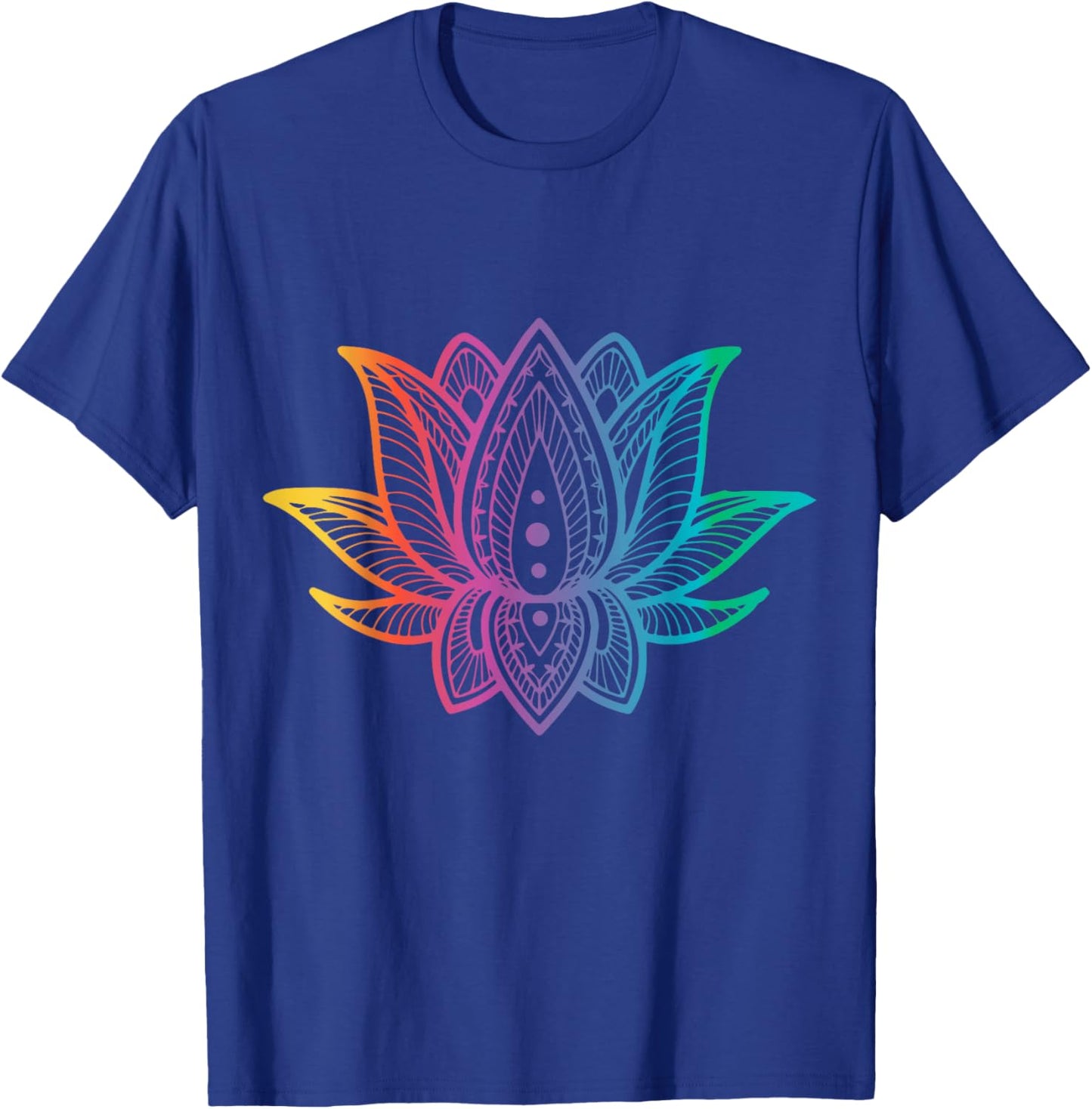 Mandala Lotus Flower Graphics T-Shirt - T-Shirt | Royal