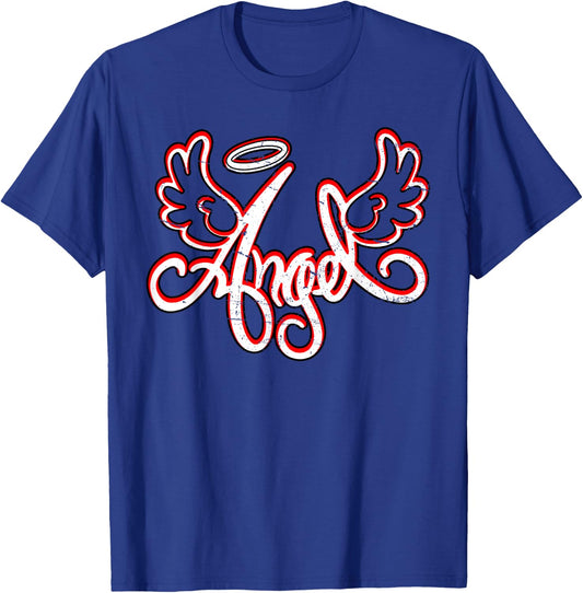 Retro 90s 00s Throwback Angel Wings Y2K aesthetic T-Shirt - T-Shirt | Royal