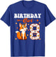 Funny Birthday Girl 8 Years Old Fox Foxes Lover 8th Birthday T-Shirt - T-Shirt | Royal