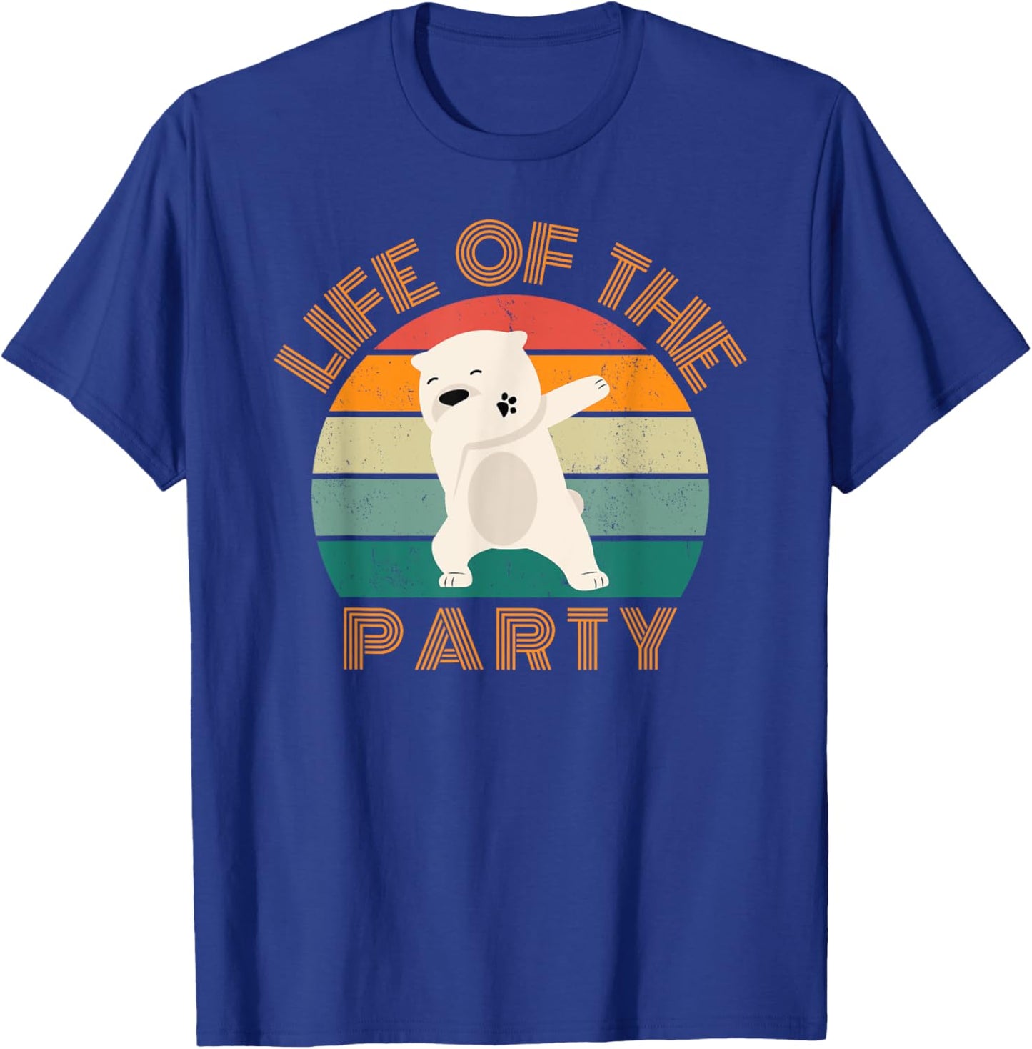 Life of the party, dabbing polar bear, birthday, Christmas T-Shirt - T-Shirt | Royal
