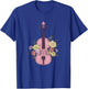Vintage Fiddle With Flowers Accessory Floral Violin T-Shirt - T-Shirt | Royal