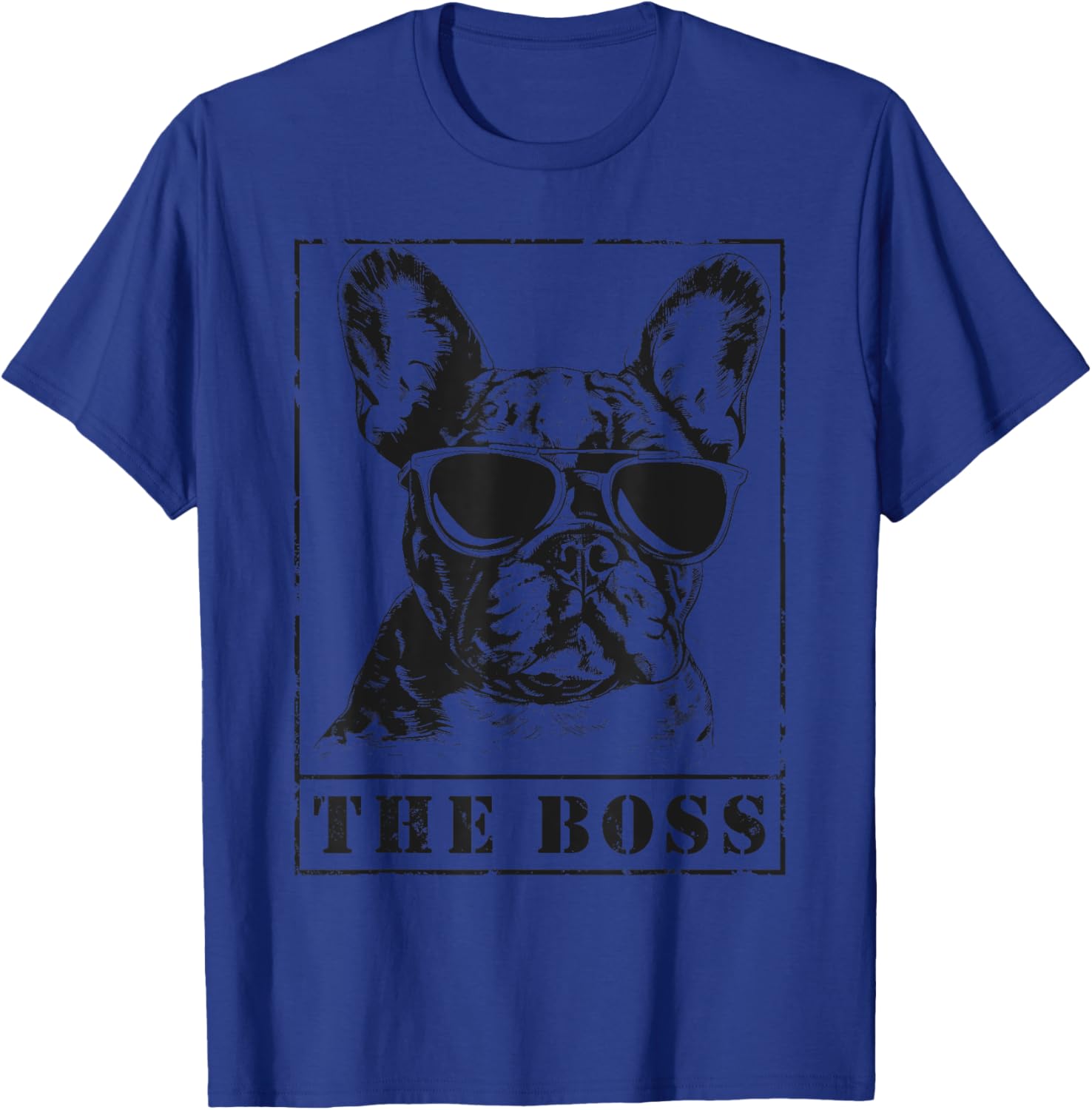 The Funny Frenchton Boss Mom Dad Dog Lover Women Girls Kids T-Shirt - T-Shirt | Royal