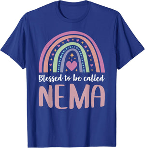 Nema Shirt for Grandma Women Mothers Day Blessed Nema T-Shirt - T-Shirt | Royal