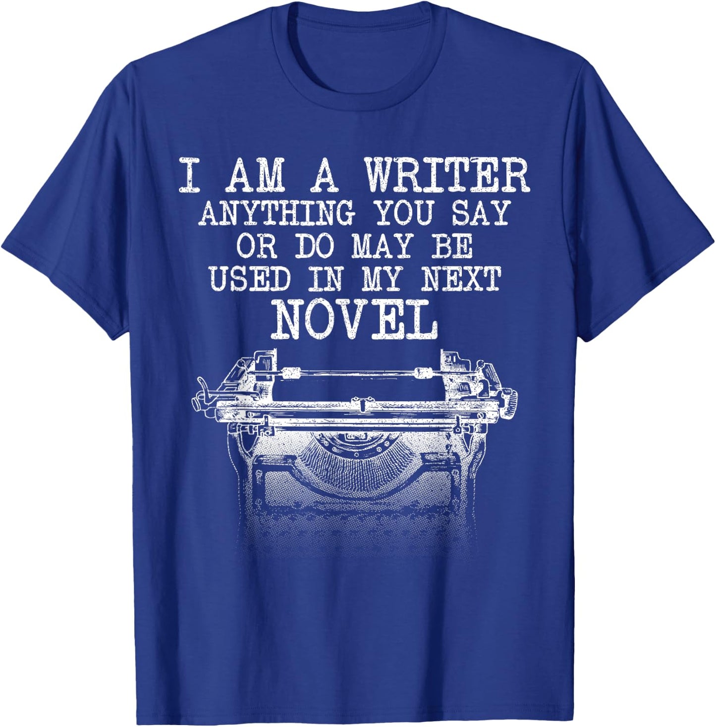Funny Book Writer Gift Author Accessories & Stuff Cool Writer Art Women Novel Author Writing Novelist T-Shirt - T-Shirt | Royal