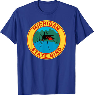 Funny Michigan Mosquito State Bird T-Shirt - T-Shirt | Royal