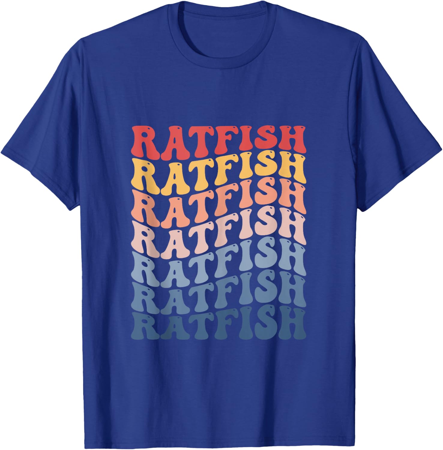 Ratfish Groovy Retro Fish T-Shirt - T-Shirt | Royal