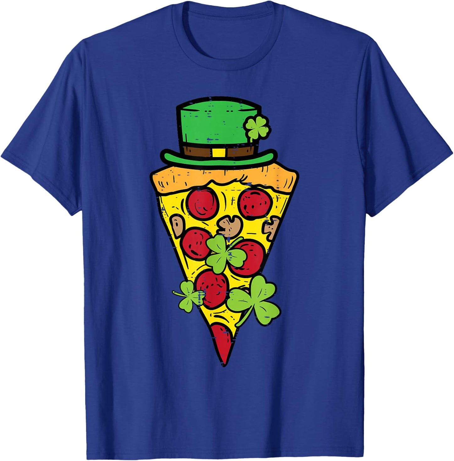 St Patricks Day Pizza Saint Paddys Pattys Men Women Kids T-Shirt - T-Shirt | Royal