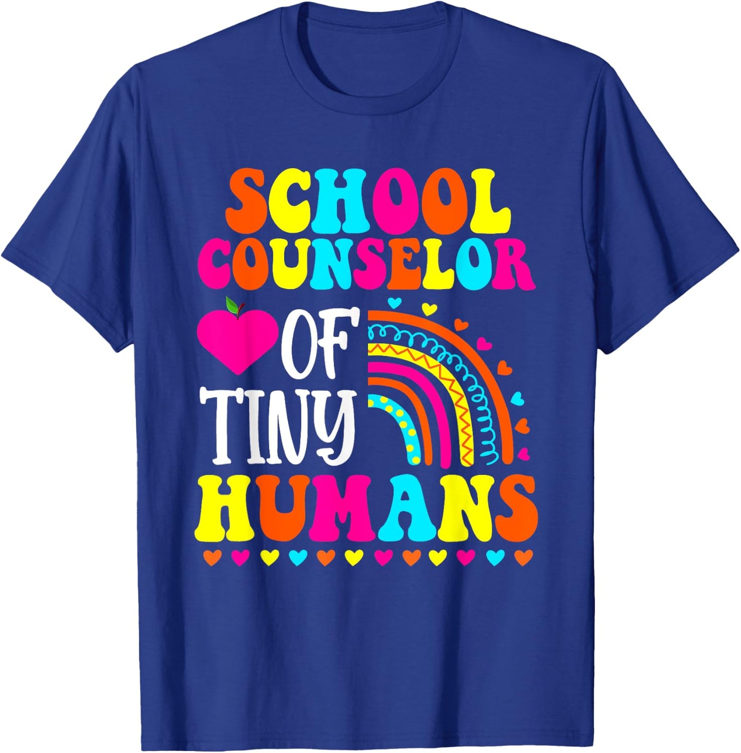 Boho School Counselor Of Tiny Humans First Day Of School T-Shirt - T-Shirt | Royal