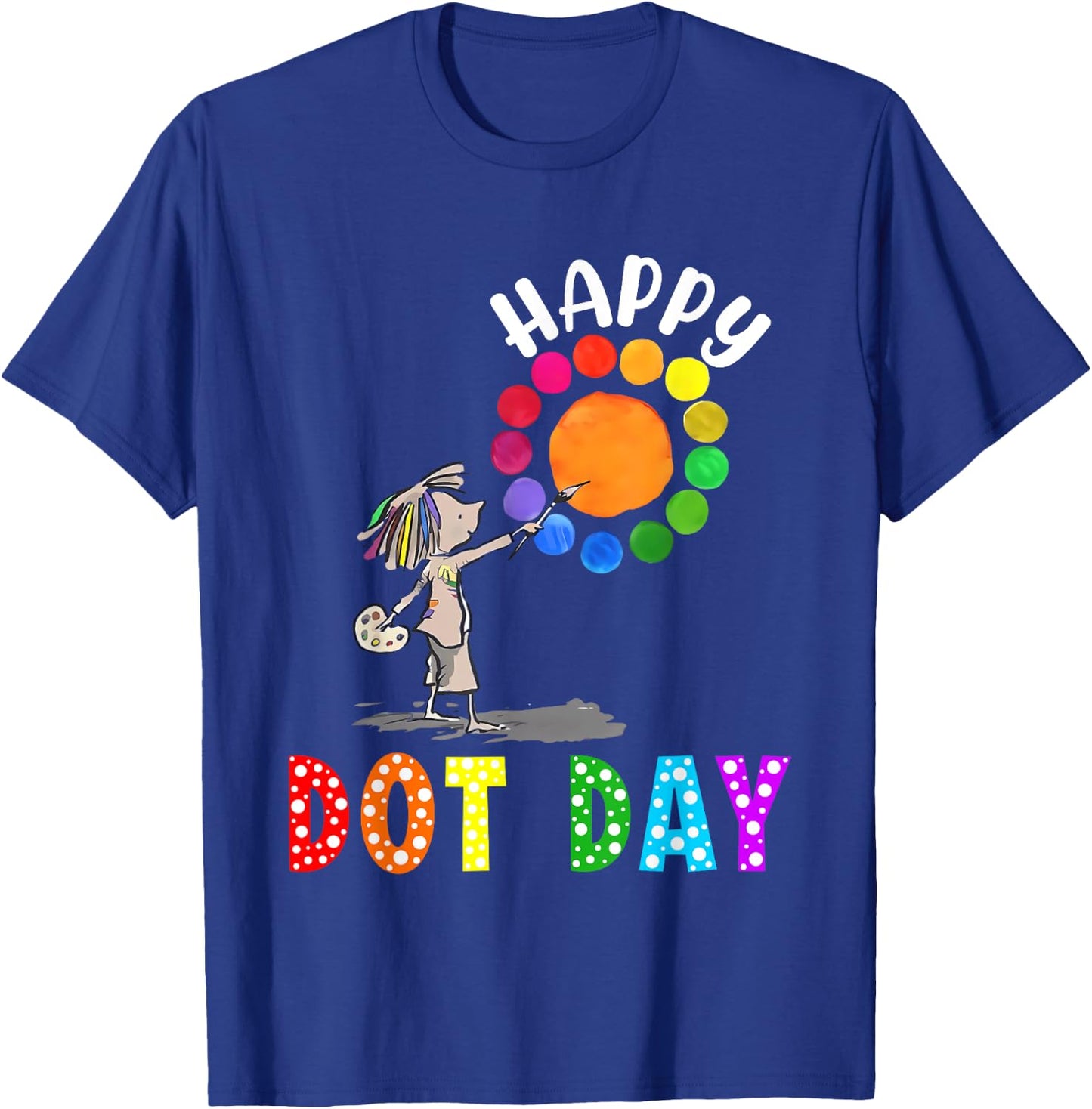 International Dot Day Kids Colorful Polka Dot Happy Dot Day T-Shirt - T-Shirt | Royal