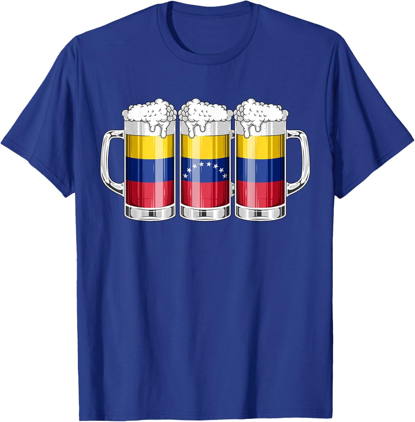 Beer Venezuelan Shirt - Beer Venezuela Flag Patriotic Men T-Shirt - T-Shirt | Royal