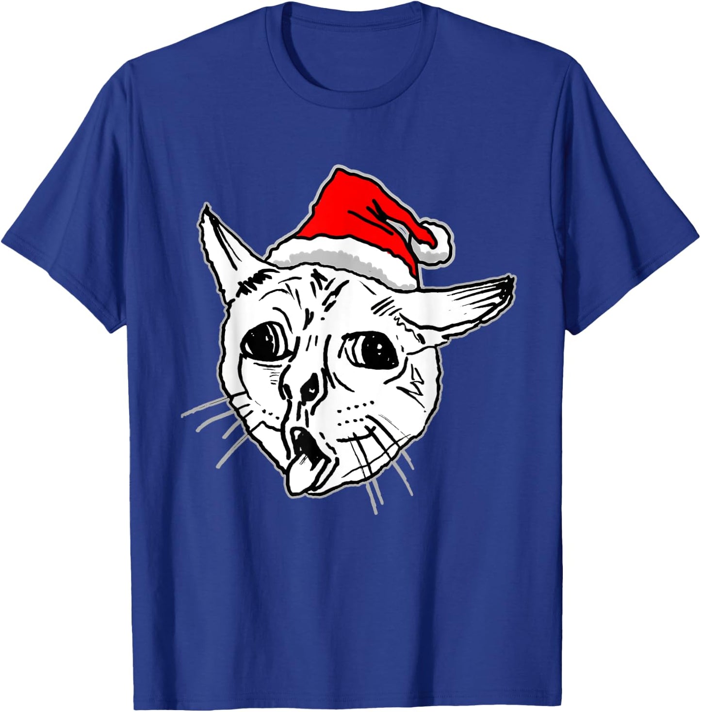 Christmas Ugly Coughing Cat Meme Women T-Shirt - T-Shirt | Royal