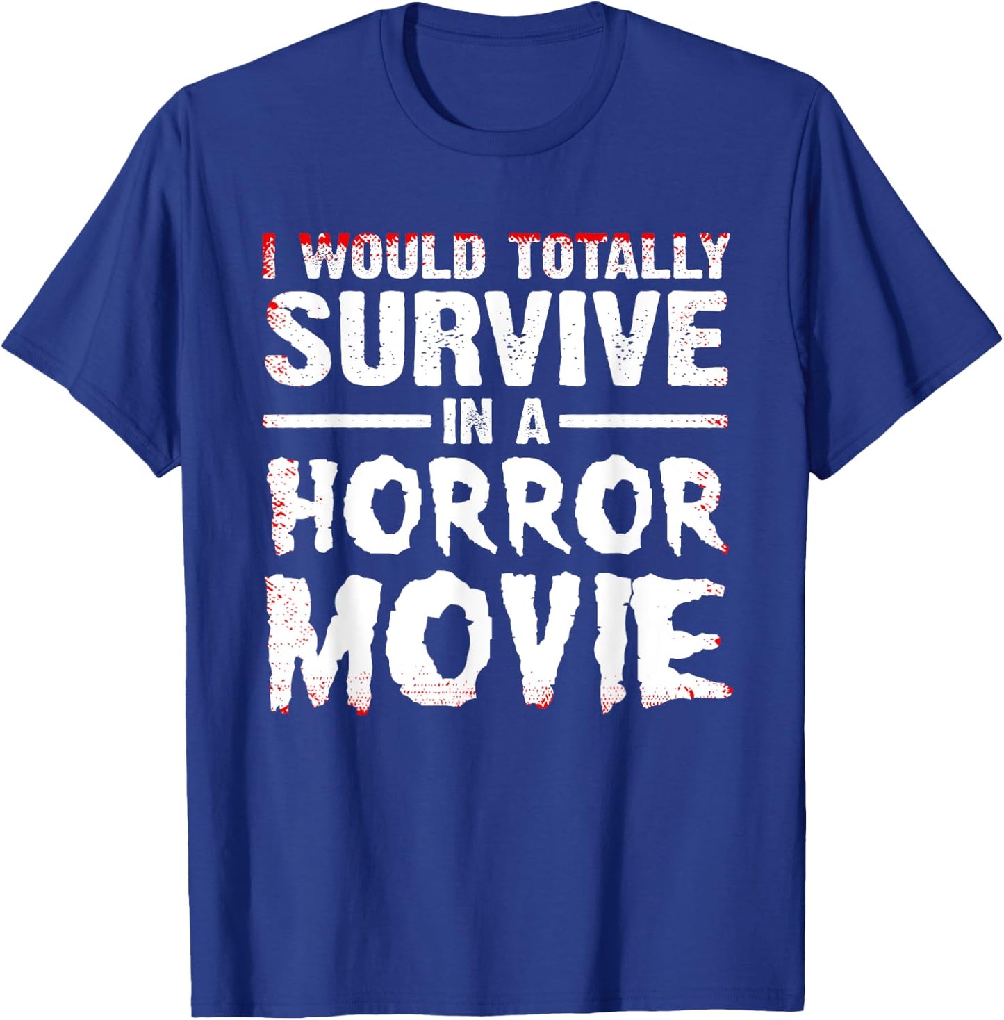 Funny Horror Movie Art Women Halloween Scary Movies T-Shirt - T-Shirt | Royal