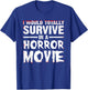 Funny Horror Movie Art Women Halloween Scary Movies T-Shirt - T-Shirt | Royal