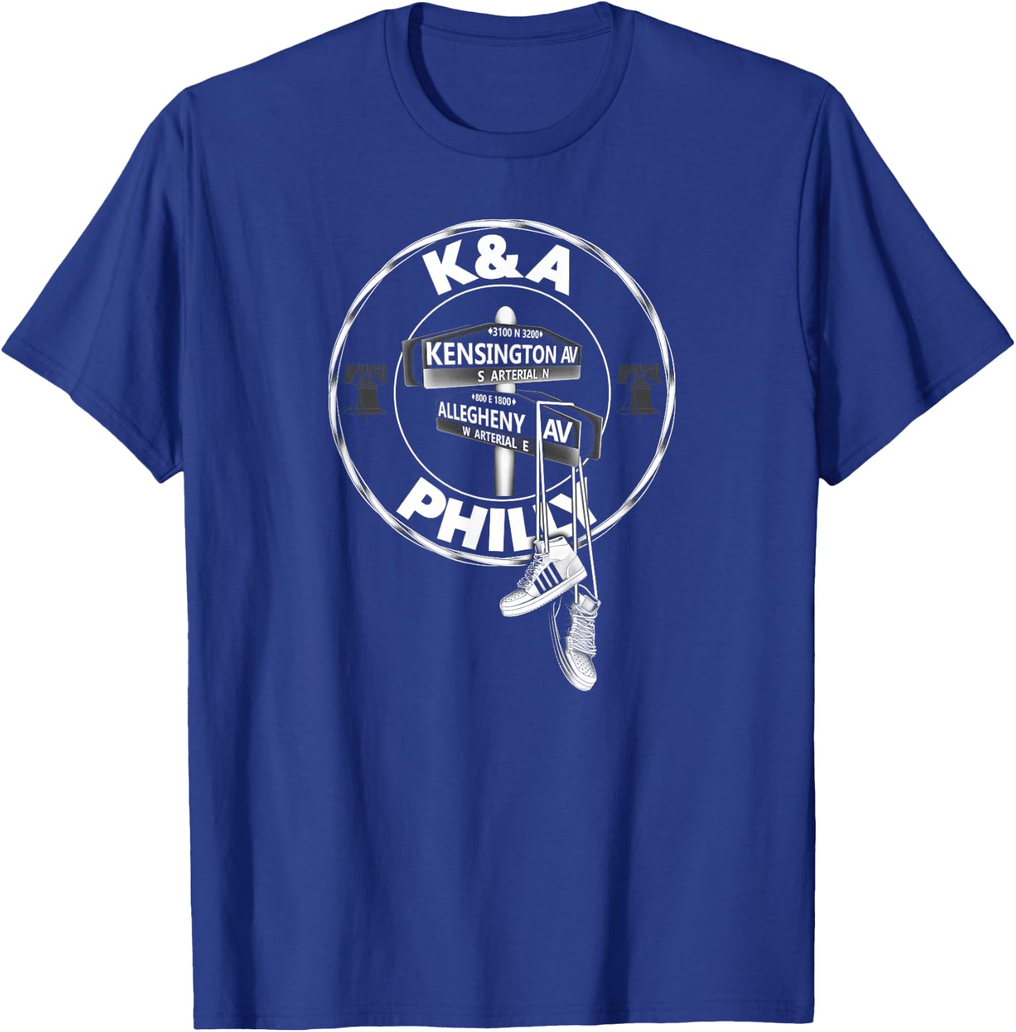 Kensington and Allegheny Ave K&A Philadelphia PA 19134 T-Shirt - T-Shirt | Royal