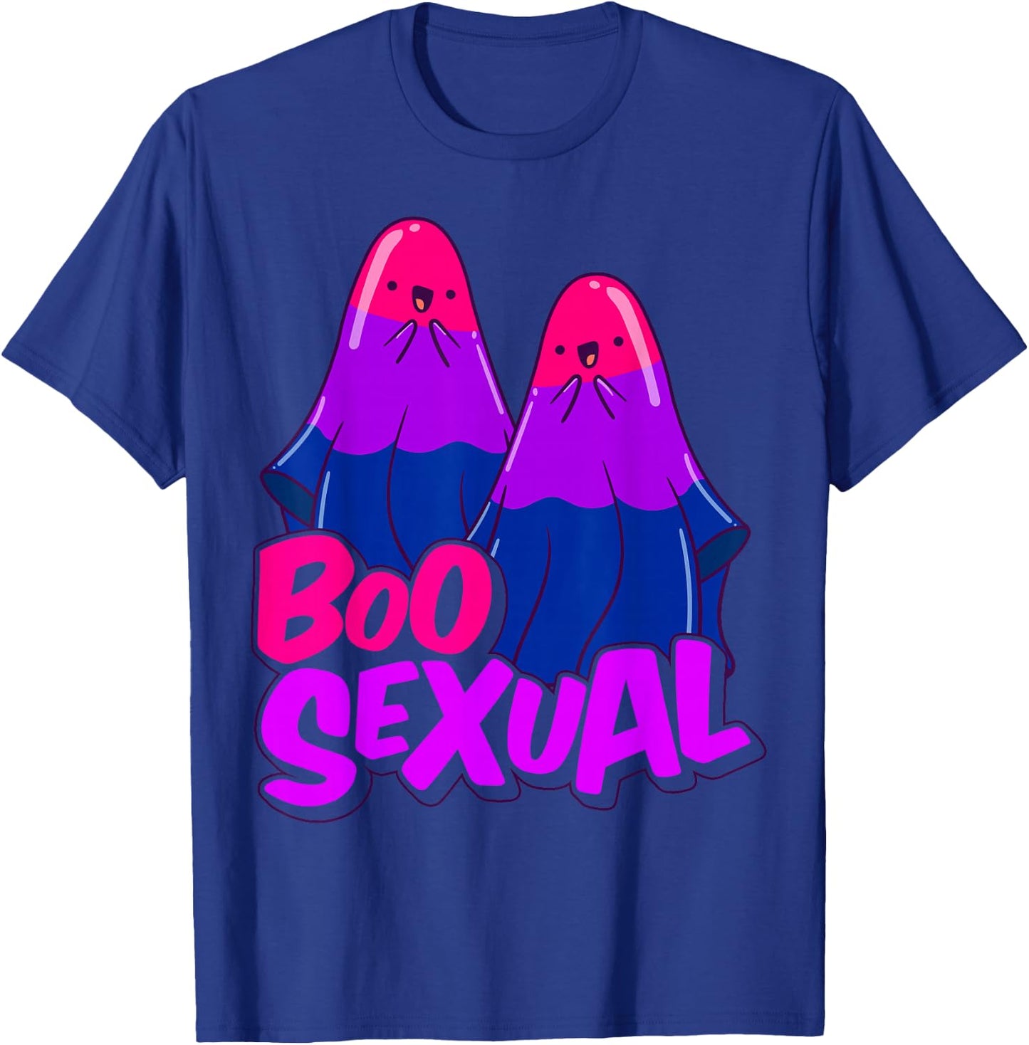 Boo Sexual Bisexual Ghost Pair Word Game for Halloween T-Shirt - T-Shirt | Royal