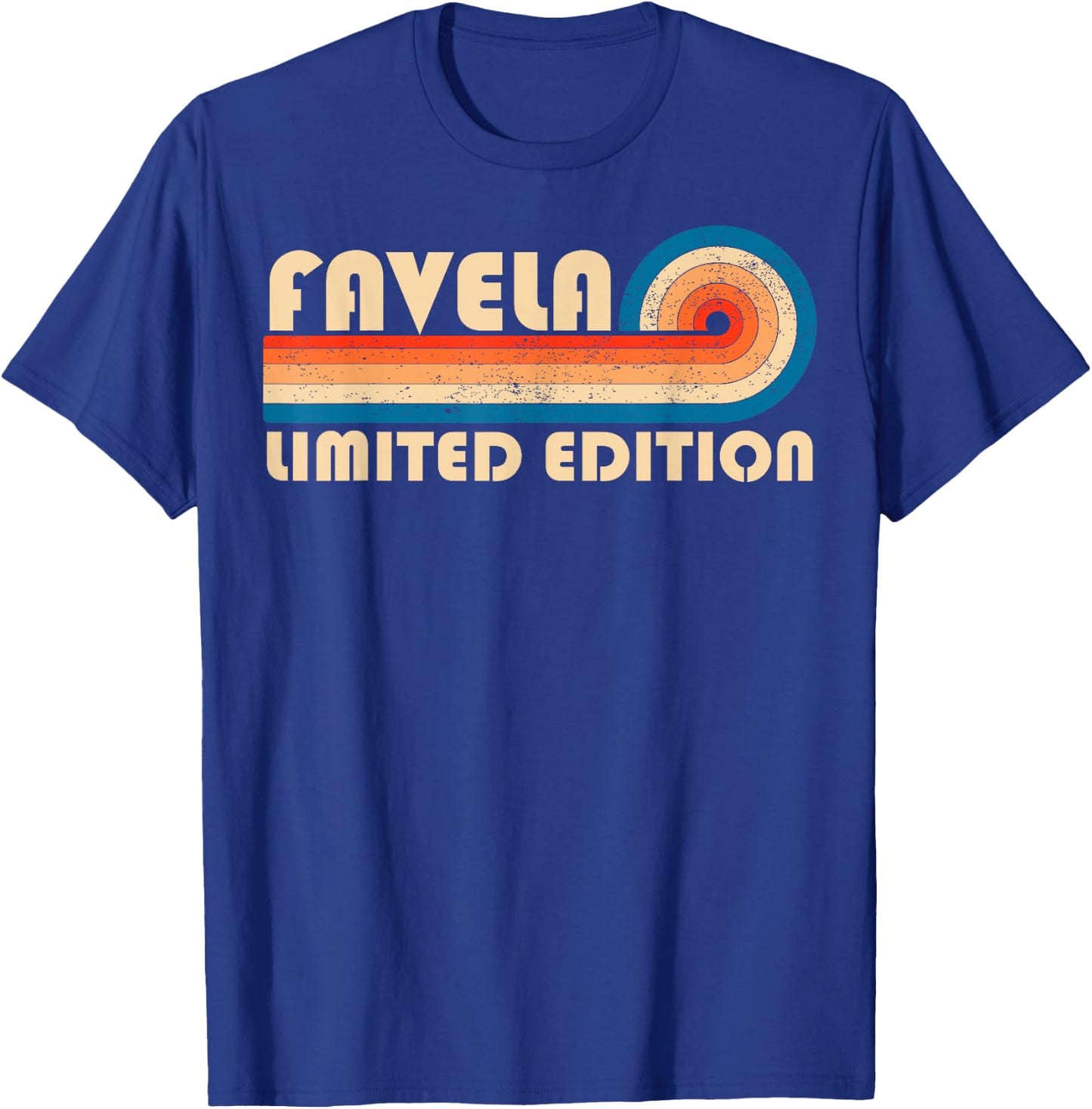 FAVELA Retro 70s 80s Sunset Stripe T-Shirt - T-Shirt | Royal