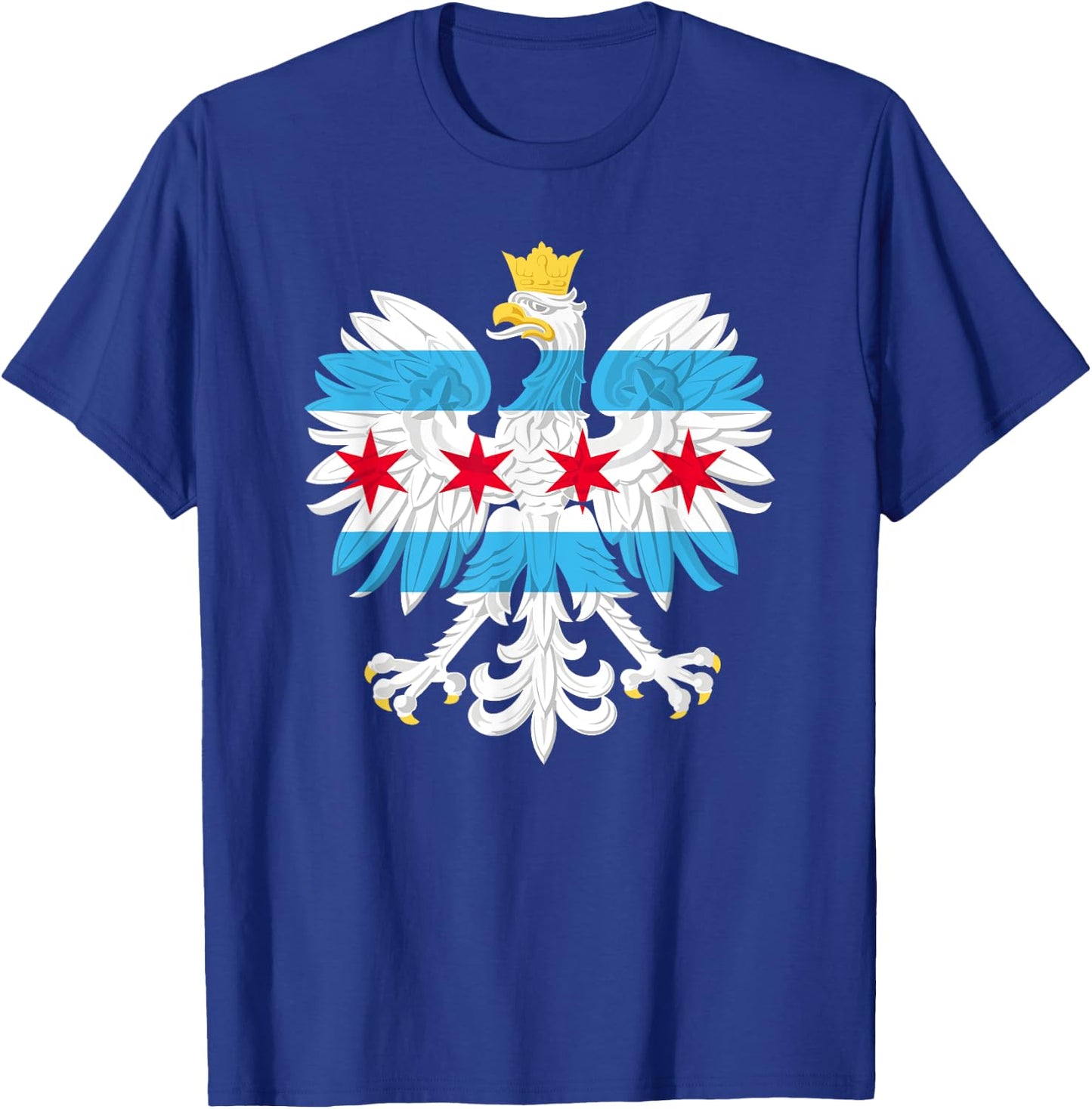 Chicago Polish Flag Eagle Poland Polska Pride Dyngus Day T-Shirt - T-Shirt | Royal