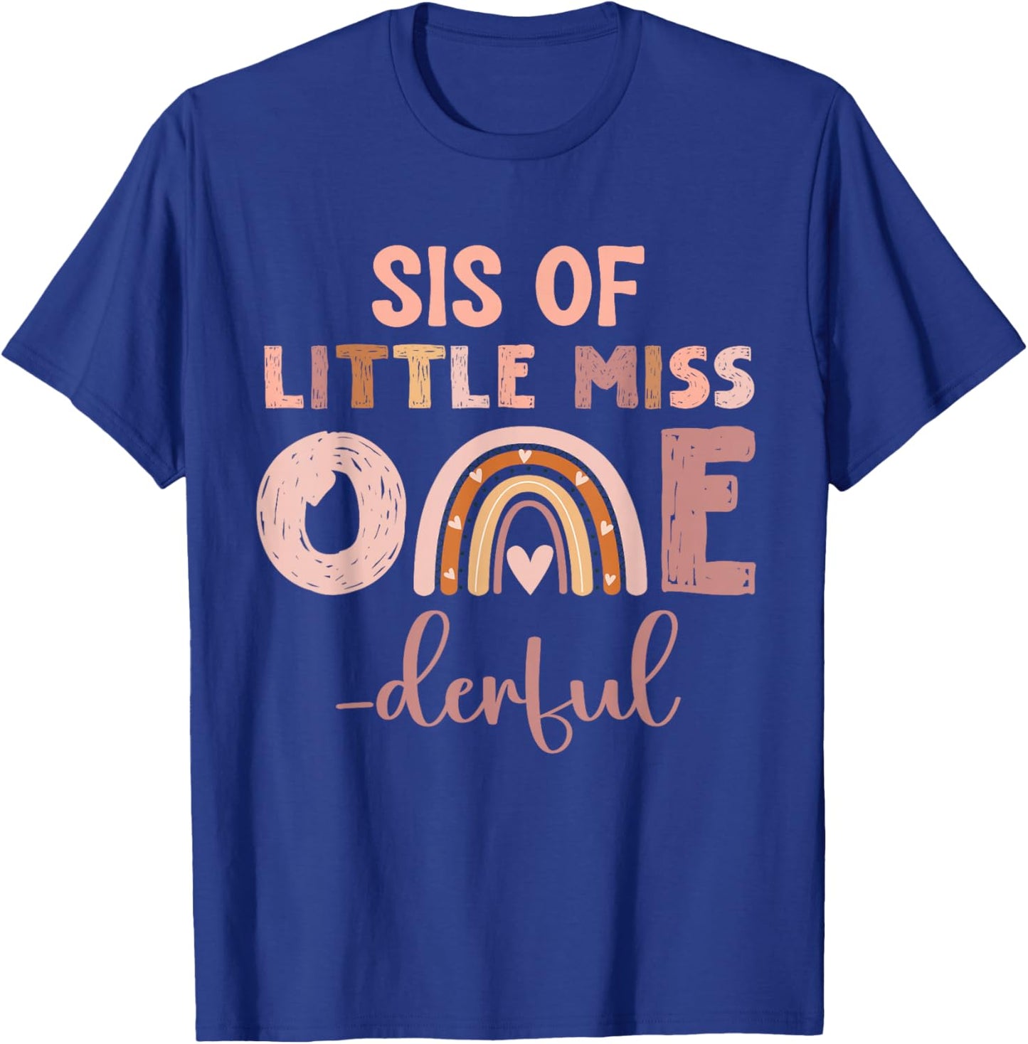 Boho Sis of Miss Onederful 1st Birthday Girl Cute T-Shirt - T-Shirt | Royal
