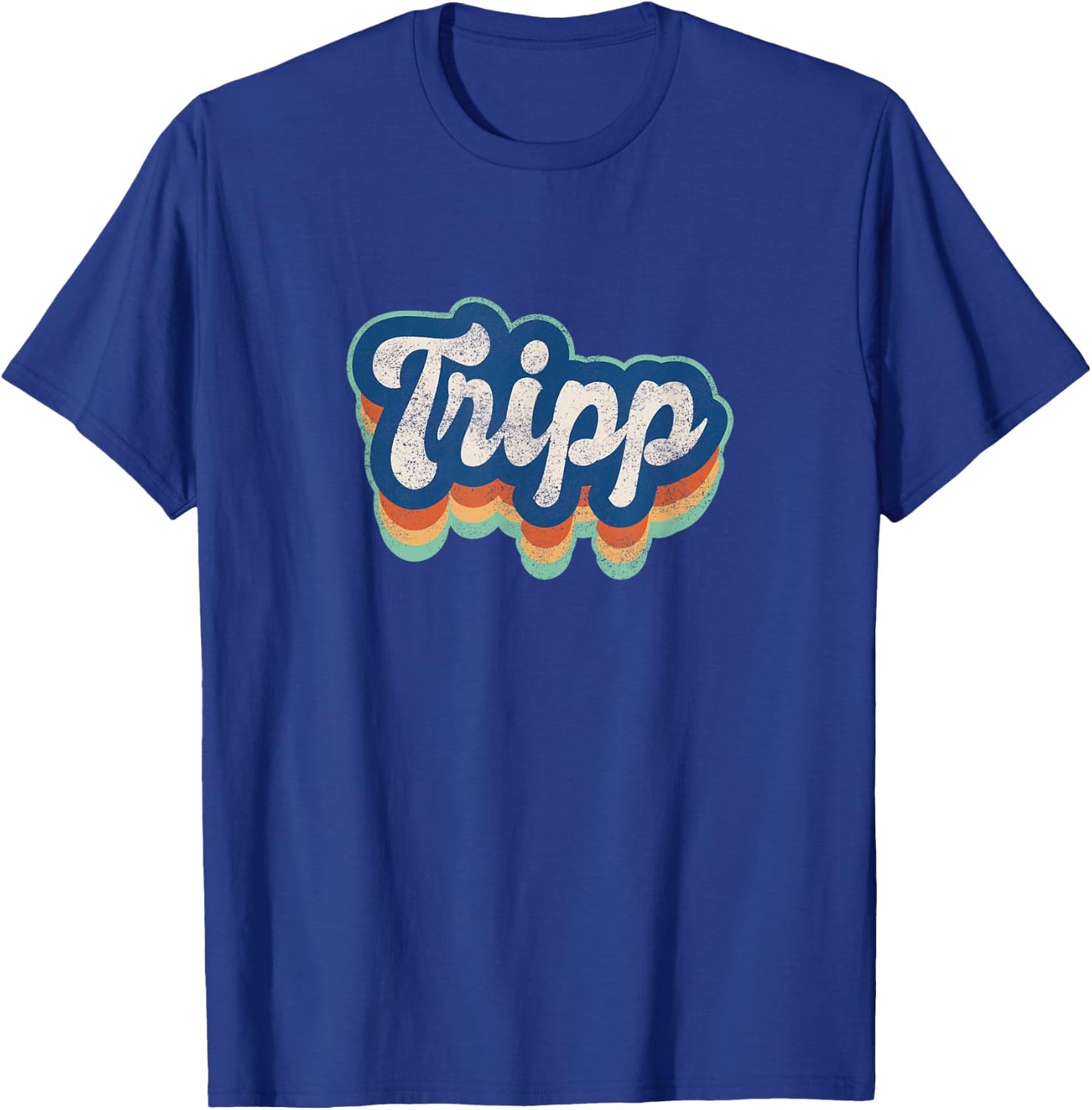 Tripp First Name Boy Vintage Style 70s 80s Personalized T-Shirt - T-Shirt | Royal