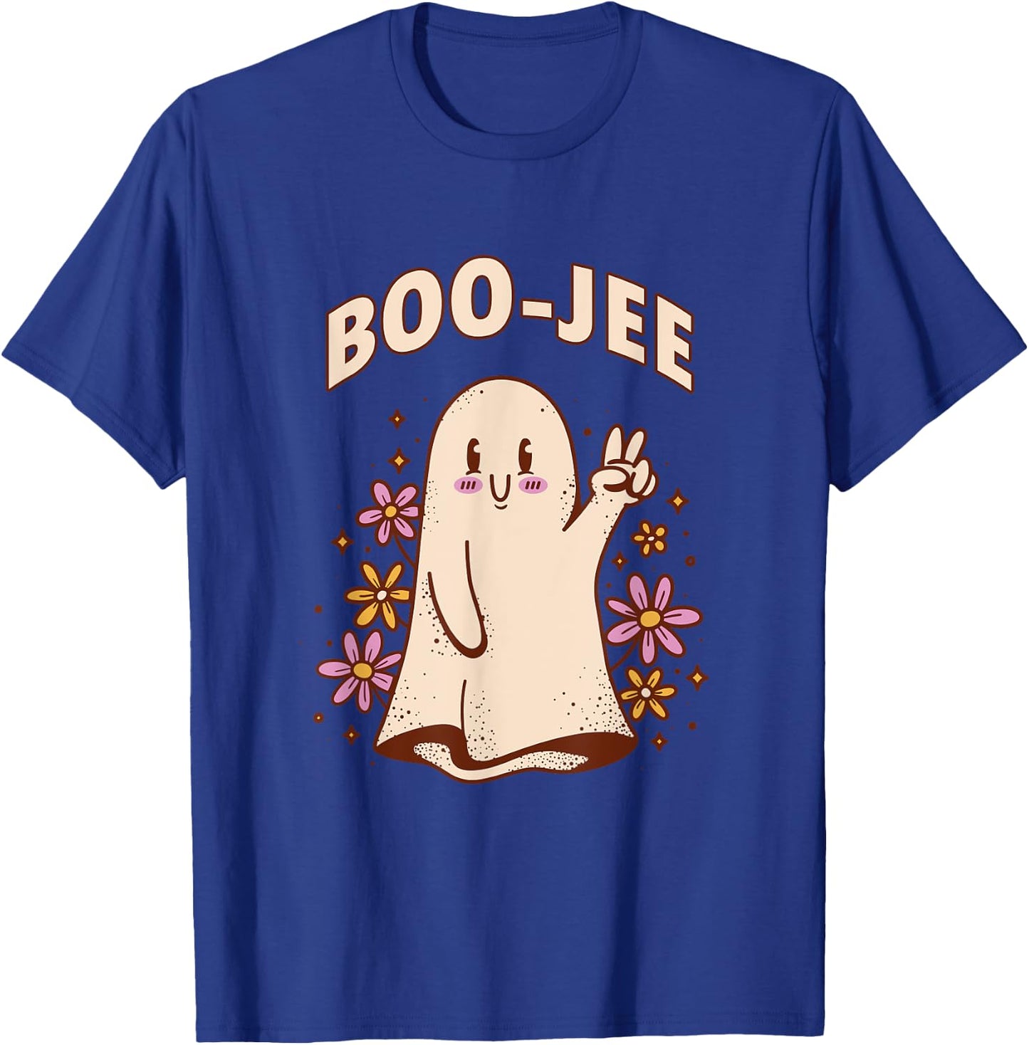 Cute Ghost Spooky Season Halloween Costume Boogee Boo-Jee T-Shirt - T-Shirt | Royal