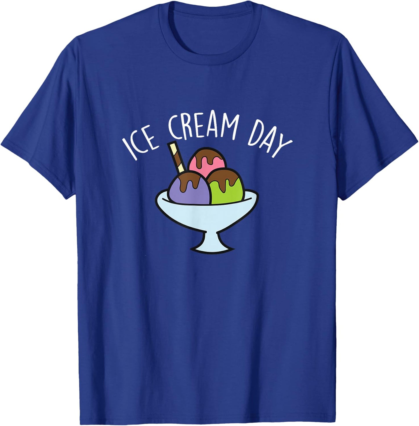 Ice Cream Day Gelato Summer Funny Ice Cream Men Women Girls Kids T-Shirt - T-Shirt | Royal