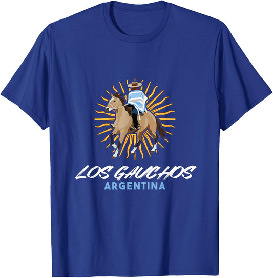 Los Gauchos Argentina Cowboy Argentina Flag T-Shirt - T-Shirt | Royal