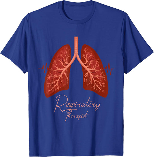 Hilarious Respiratory Therapist Cardiopulmonary Breathing T-Shirt - T-Shirt | Royal
