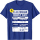 Electrician Hourly Rate T-Shirt - T-Shirt | Royal