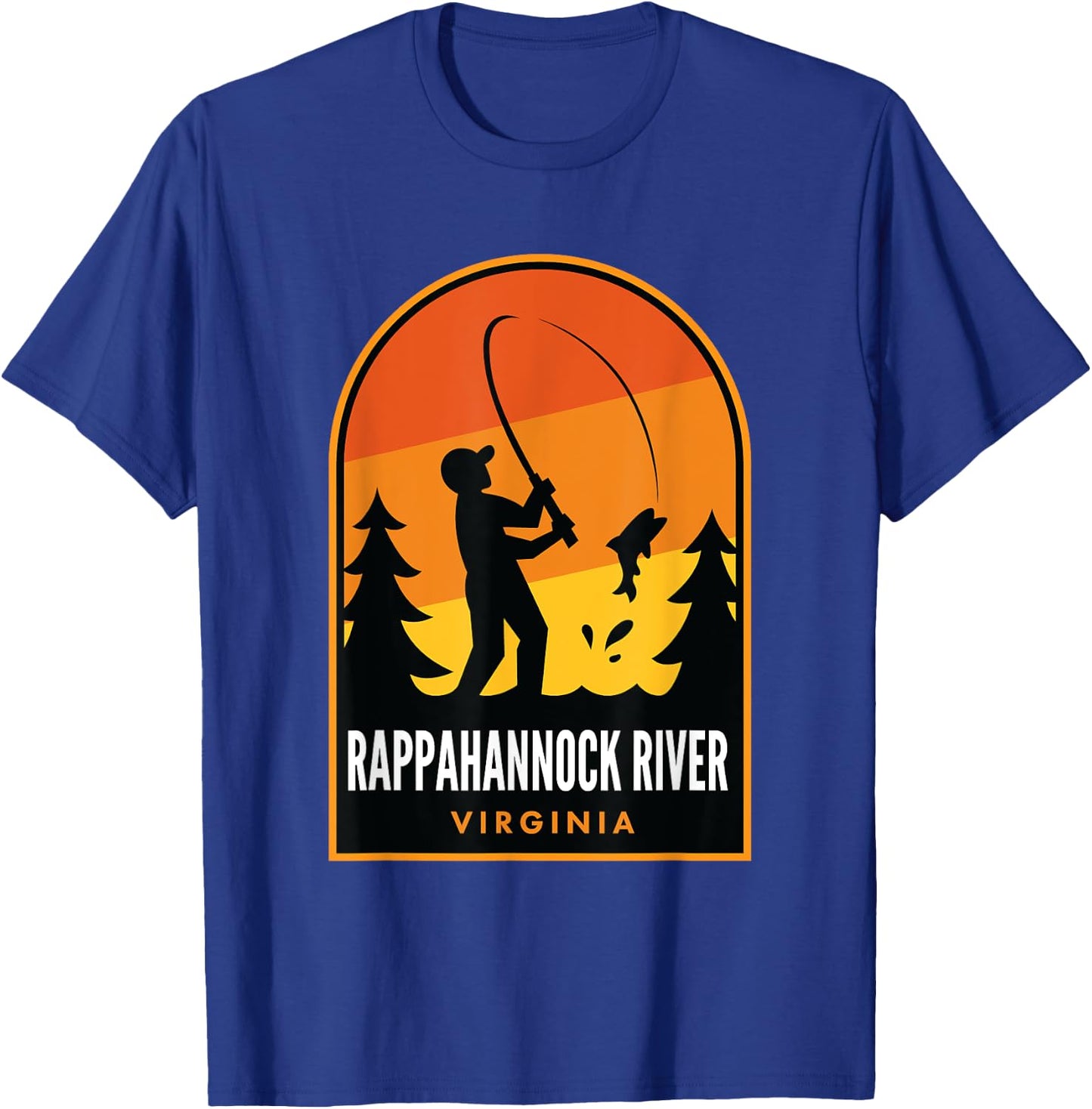 Rappahannock River Virginia Fishing T-Shirt - T-Shirt | Royal
