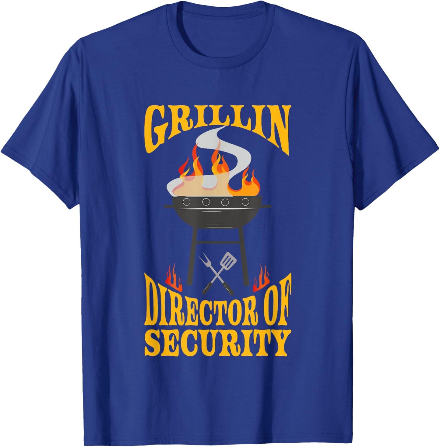 Director Of Security BBQ Grill Smoker & Barbecue Chef T-Shirt - T-Shirt | Royal