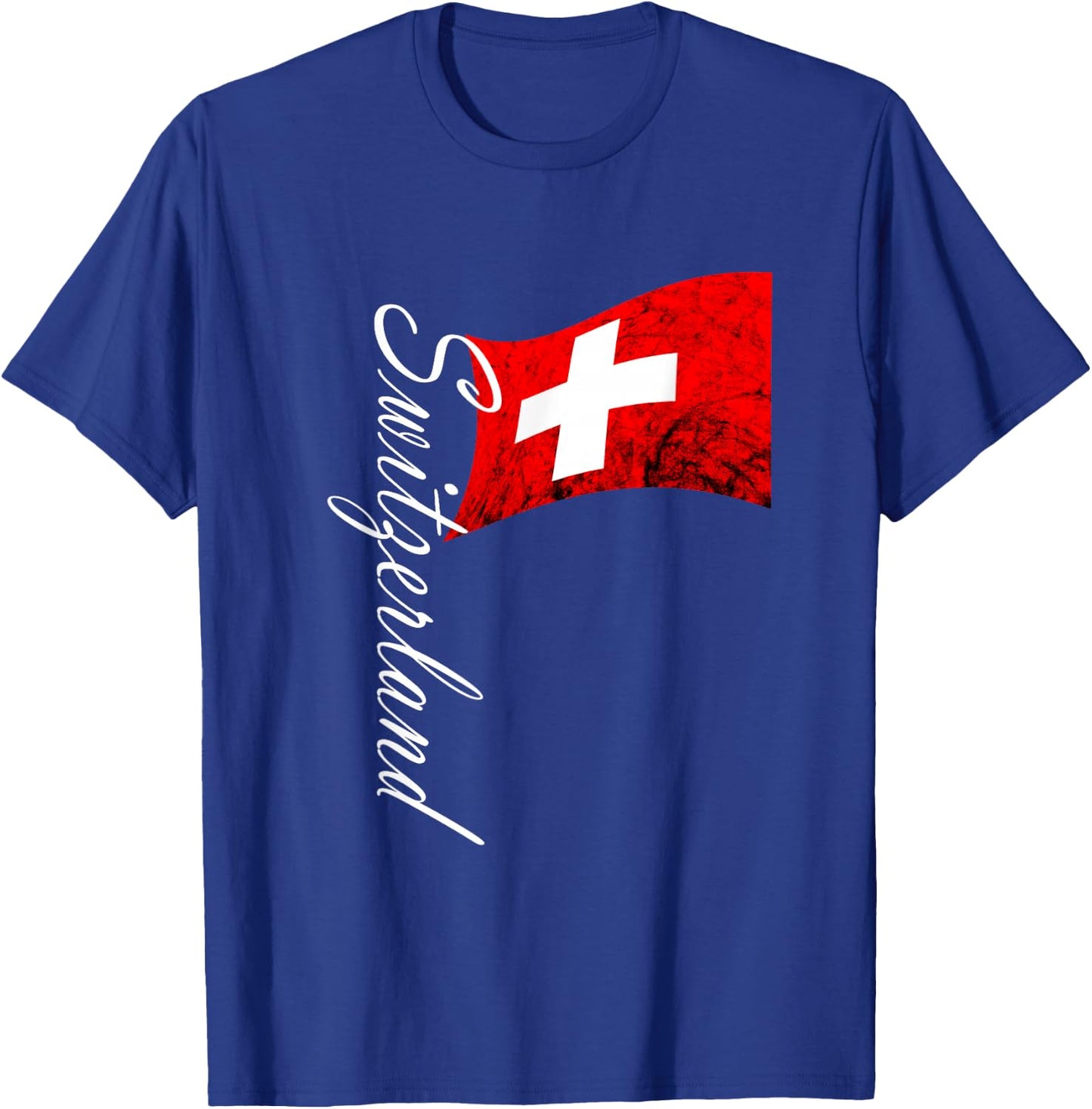 Switzerland Flag Vintage Swiss Flag Schweiz Swiss Pride T-Shirt - T-Shirt | Royal
