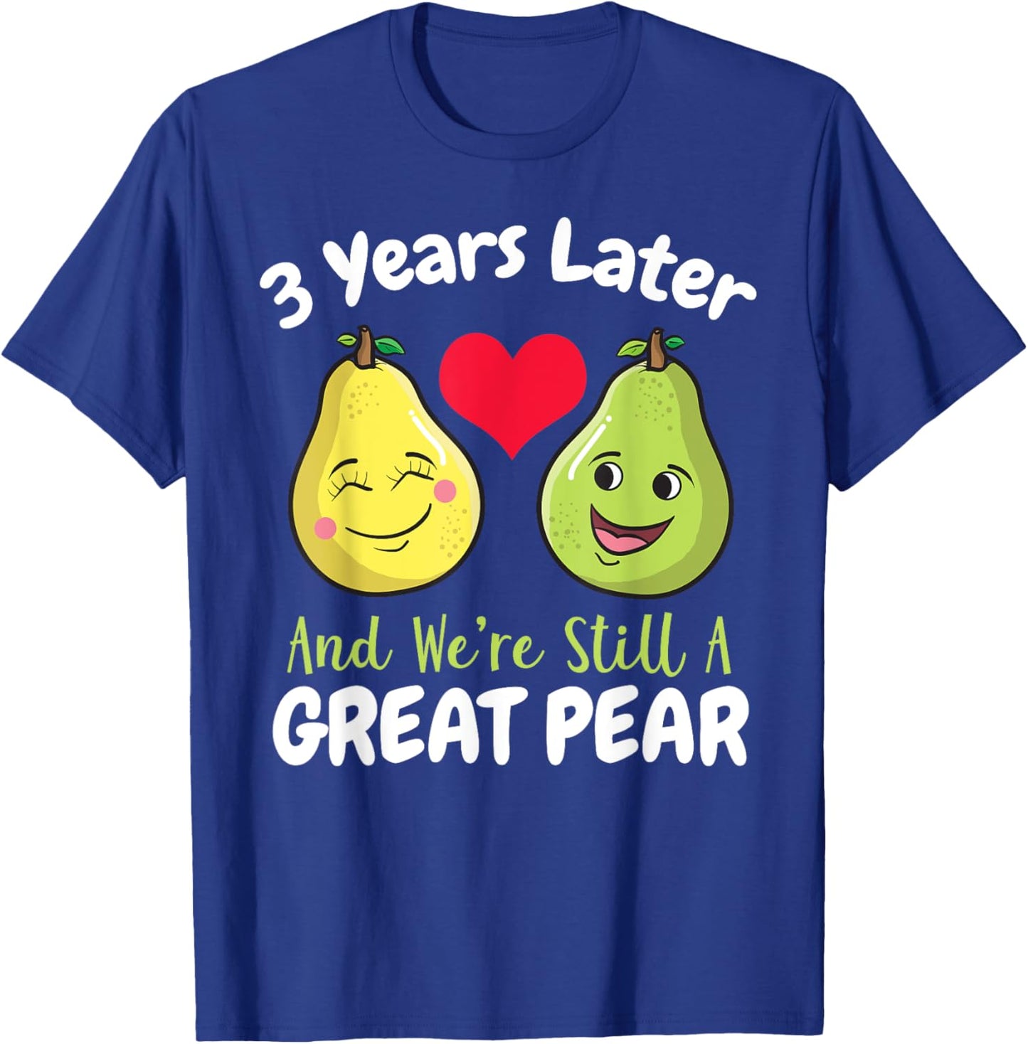 3rd Year Wedding Anniversary Gift Him Couple T-Shirt - T-Shirt | Royal